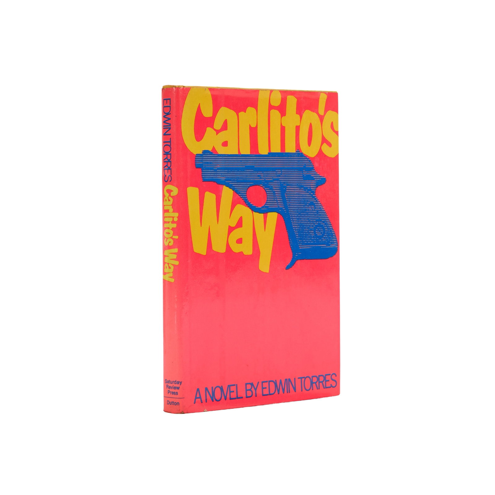 Al Pacino | Signed Copy of Carlito's Way: TORRES, EDWIN. Carlito's Way. New York: E. P. Dutton & Co., Inc., 1975. 8vo. Original cloth-backed board, unclipped dust jacket. Toning, light shelf wear to jacket. Spotting to exterior of pages.