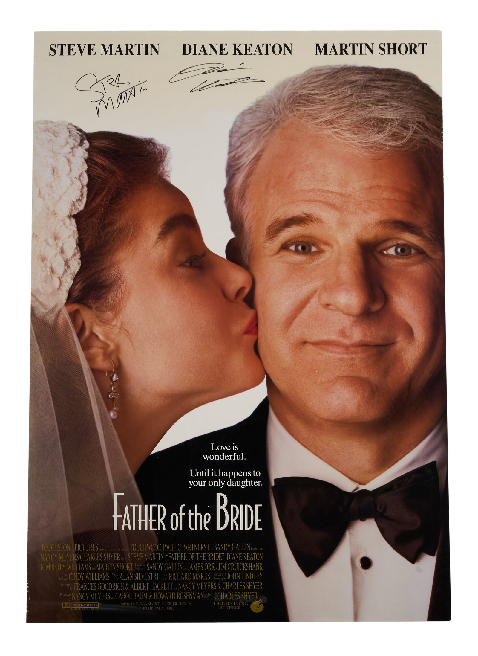 Father of the Bride (1991) | Steve Martin and Diane Keaton Signed Movie Poster (1 of 2)