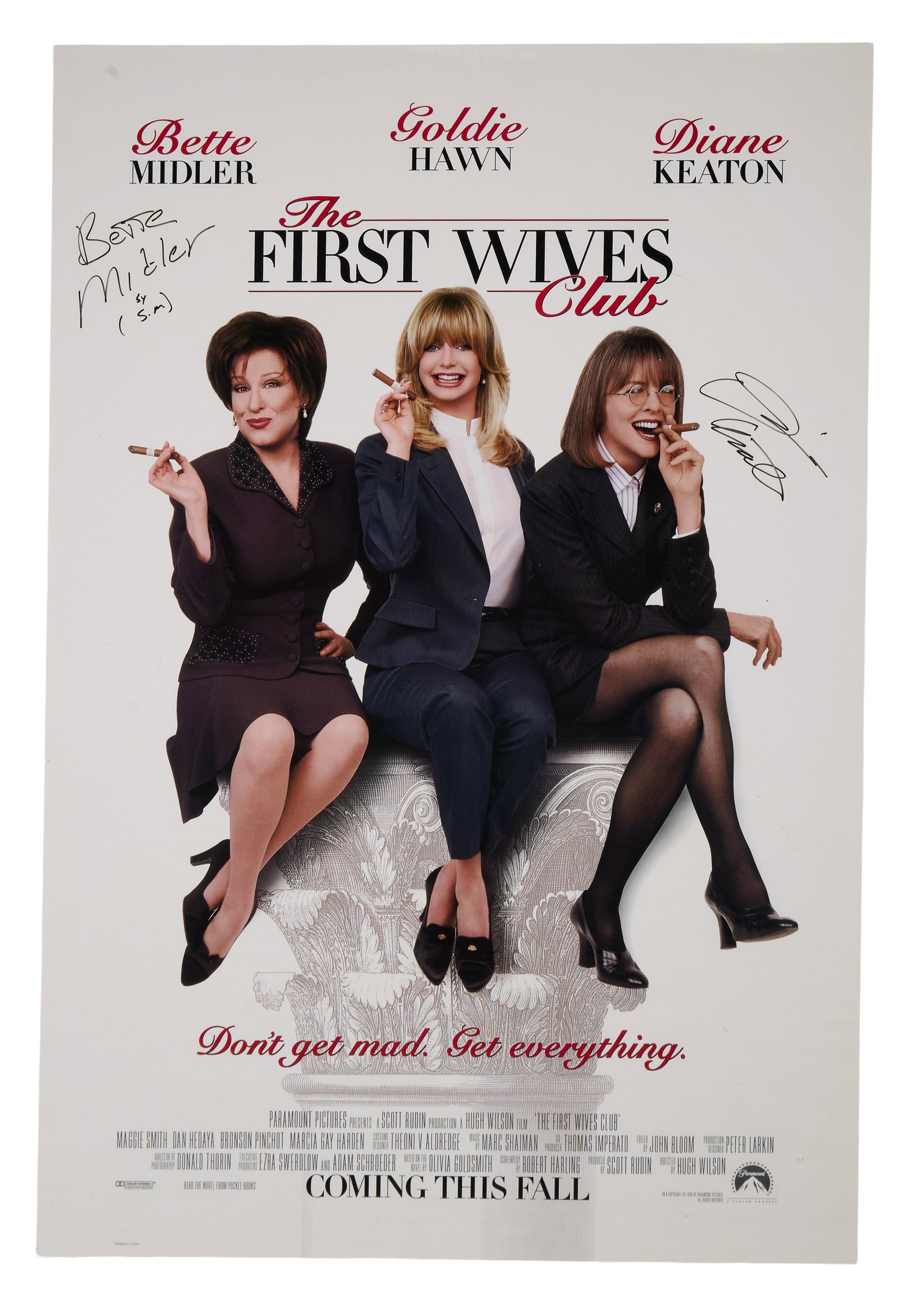 The First Wives Club | Diane Keaton and Bette Midler Signed Movie Poster (1 of 4)