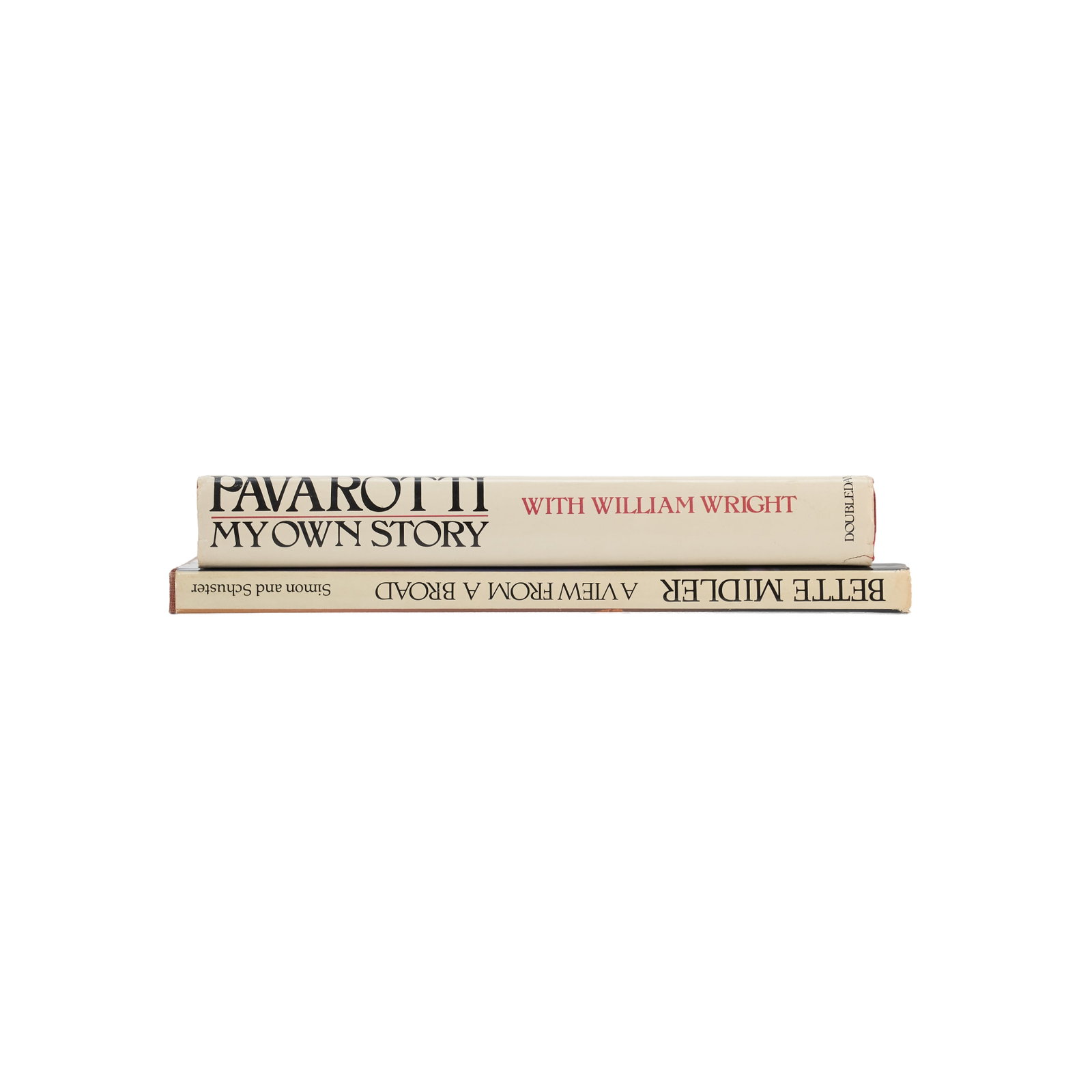 Bette Midler, Luciano Pavarotti | Signed Memoirs: PAVAROTTI, LUCIANO. Pavarotti: My Own Story, with William Wright. Garden City: Doubleday & Company, Inc., 1981. 8vo. Original cloth-backed board, unclipped dust jacket. Toning and light shelf wear to