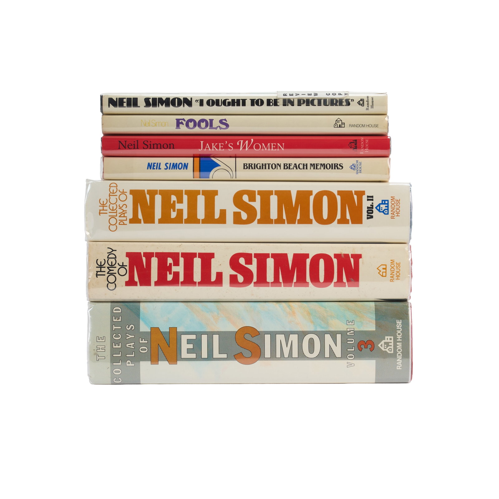 Neil Simon | Seven Signed Books: A collection of seven books by Neil Simon, all signed by the playwright. All from the collection of journalist Larry Grobel. SIMON, NEIL. I Ought to be In Pictures. New York: Random House, 1981. 8vo.