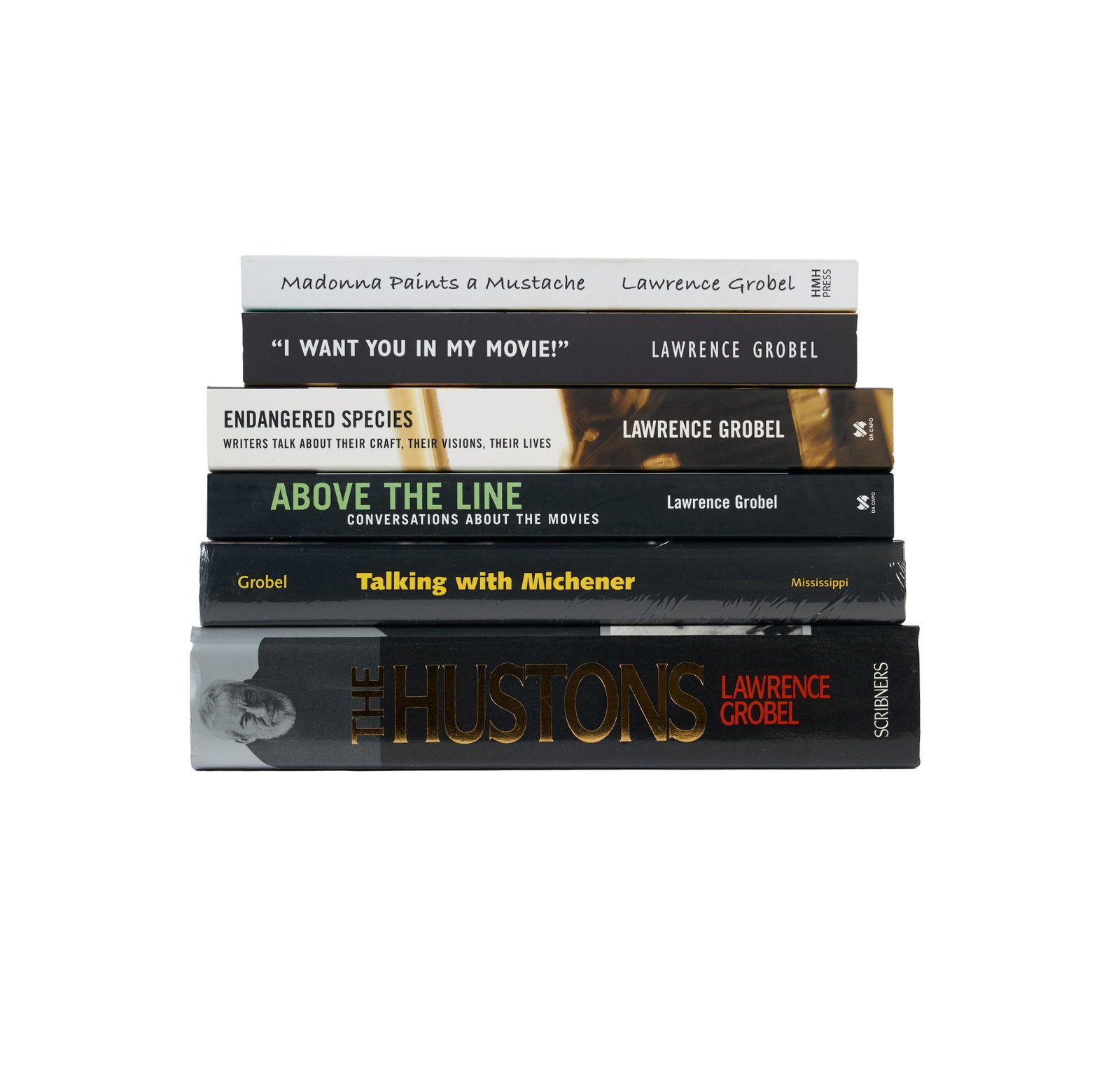 Lawrence Grobel | Nearly Complete Set of Books, To Be Personally Inscribed: A collection of more than 20 books by acclaimed journalist and master interviewer Larry Grobel. As no less than Joyce Carol Oates wrote in her introduction to the included Above the Line, "If there is