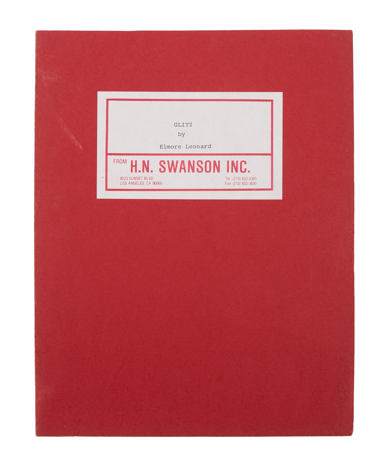 Elmore Leonard | Swanson "Glitz" Manuscript (1 of 4)