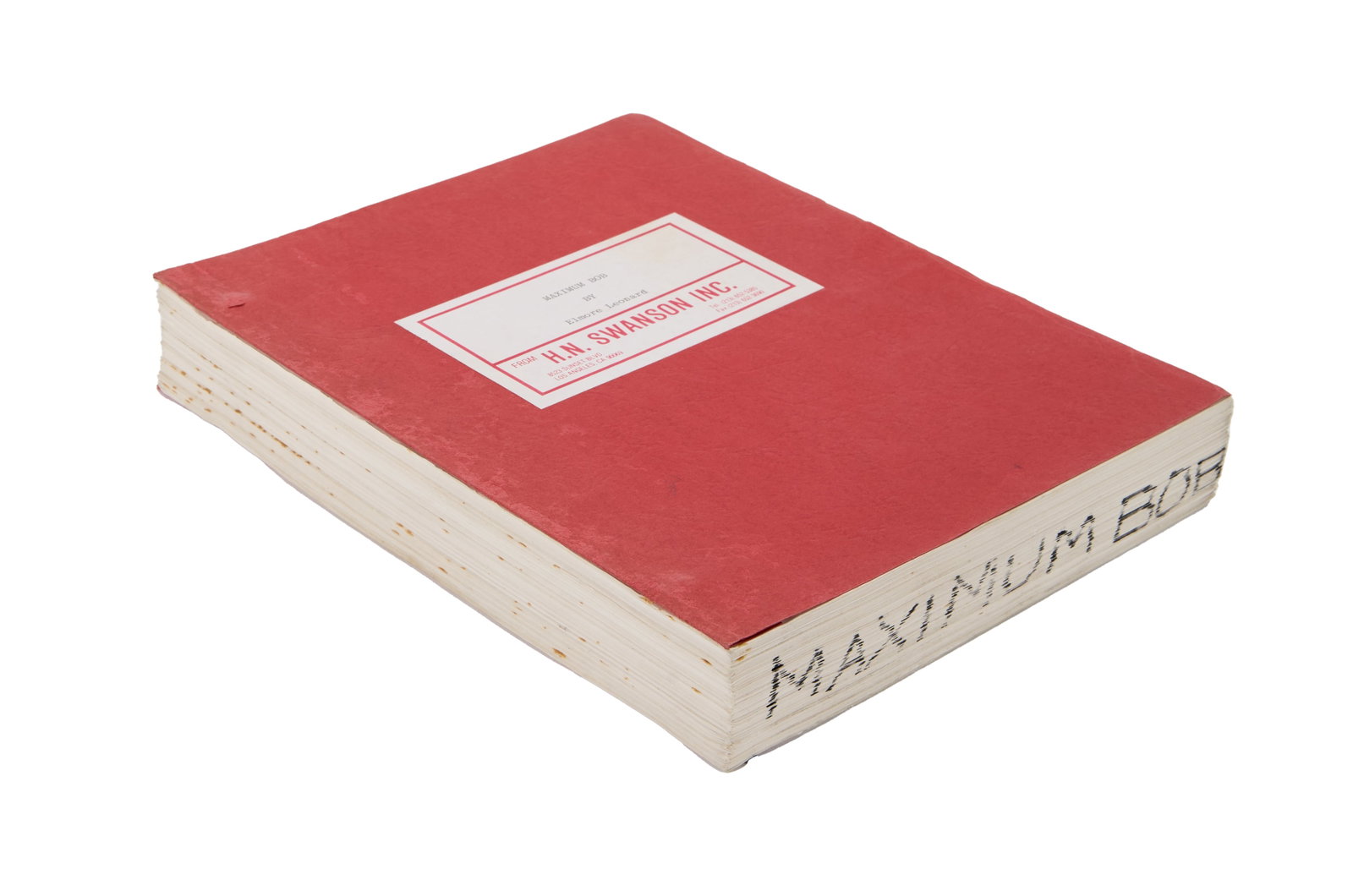 Elmore Leonard | Swanson "Maximum Bob" Manuscript - 2
