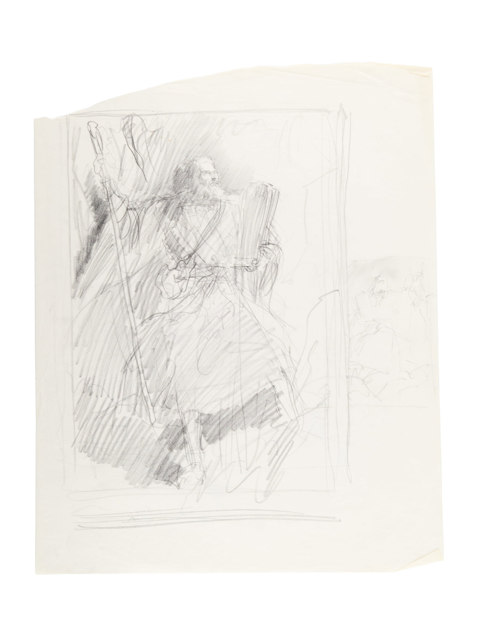 The Ten Commandments | 22 Concept Sketches by Assistant Art Director Arnold Friberg with Signed Book (1 of 12)