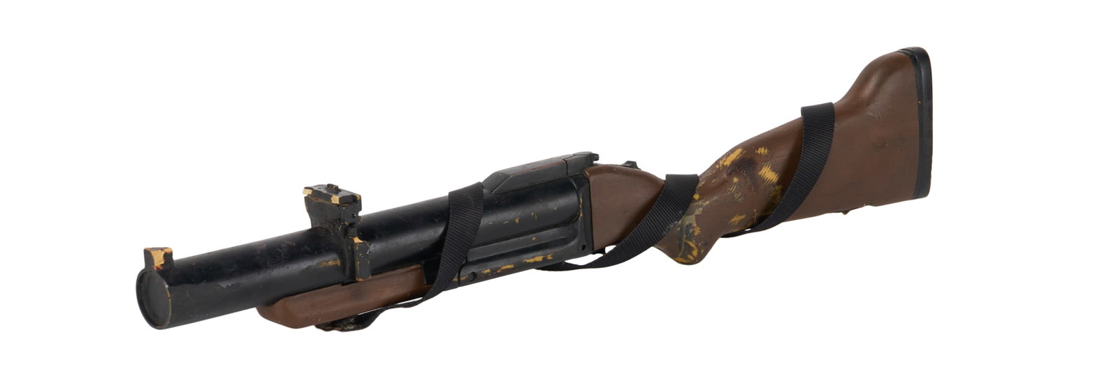 Terminator 2: Judgment Day | Grenade Launcher Stunt Prop: A stunt version of the M79 grenade launcher from the production of James Cameron's Terminator 2: Judgment Day (Tri-Star Pictures, 1991). The T-800 Terminator (Arnold Schwarzenegger) uses the grenade
