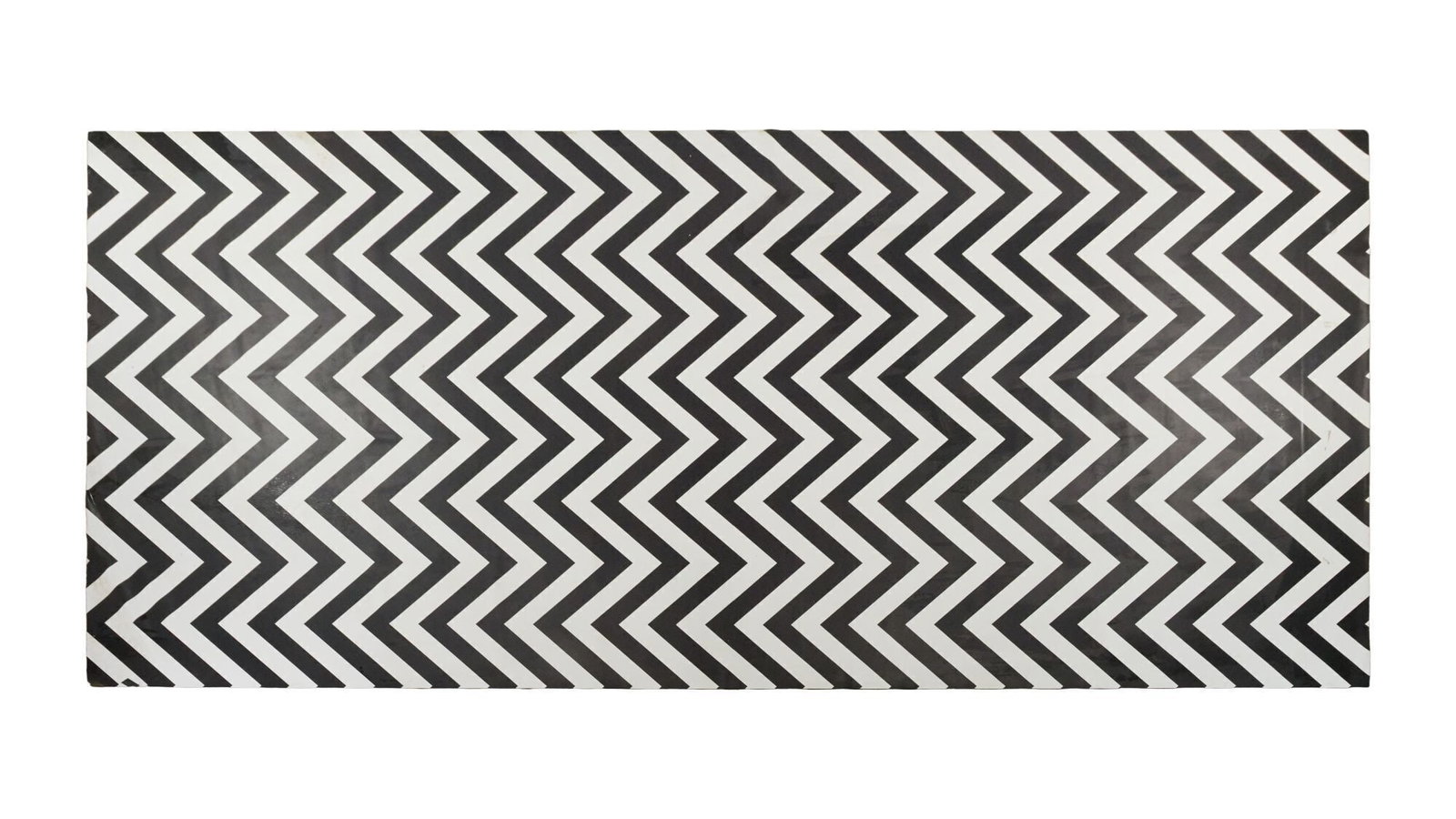 Twin Peaks | Black Lodge Floor Panel: A long roll of black-and-white zig-zag linoleum flooring from the production of David Lynch and Mark Frost's groundbreaking television series, Twin Peaks (ABC, 1990-1991). This