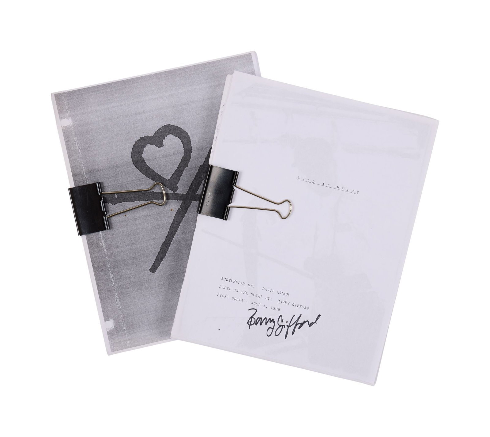 Wild at Heart | Rare First Draft Script and Revised First Draft Script Each Signed by Barry Gifford (1 of 6)