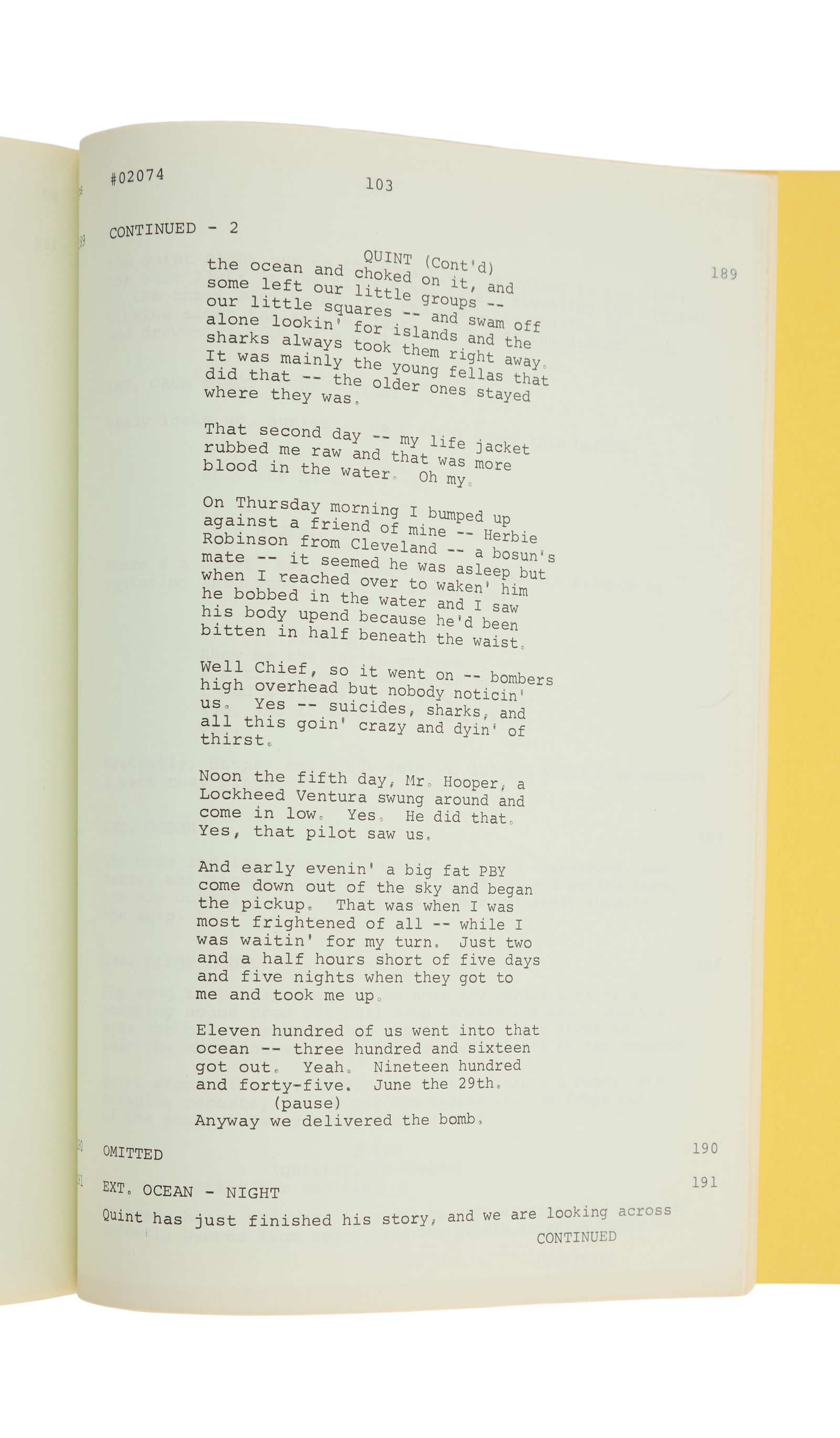 Jaws | Revised Final Draft Production Script - 3
