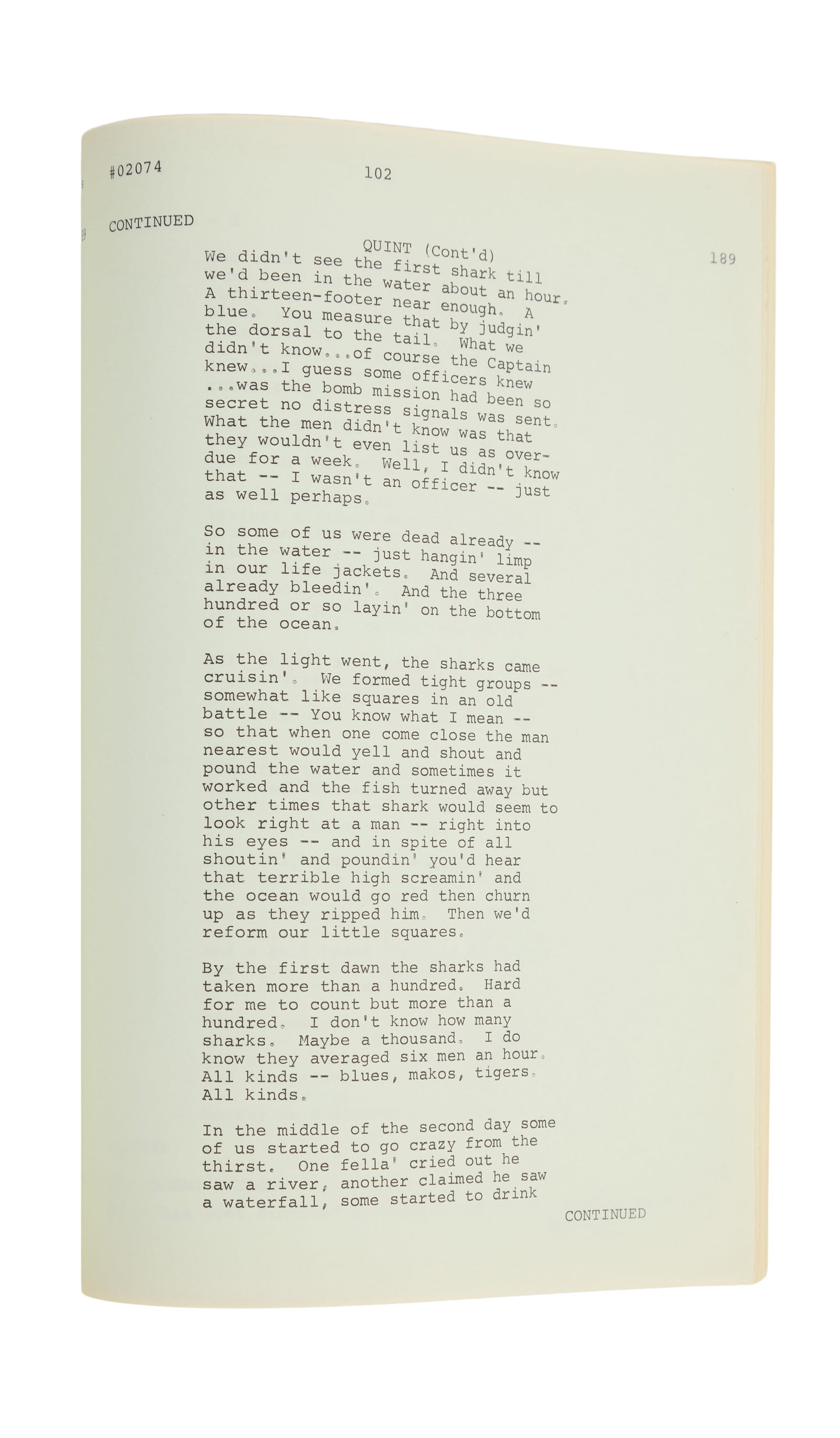 Jaws | Revised Final Draft Production Script - 4