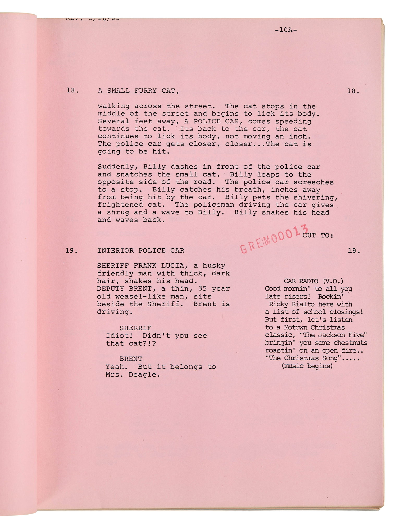 Gremlins | 1983 Production Script with "Rough Cut" Scenes - 2