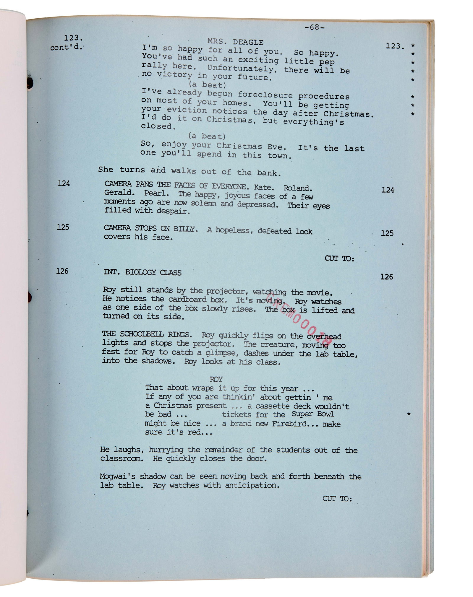 Gremlins | 1983 Production Script with "Rough Cut" Scenes - 5