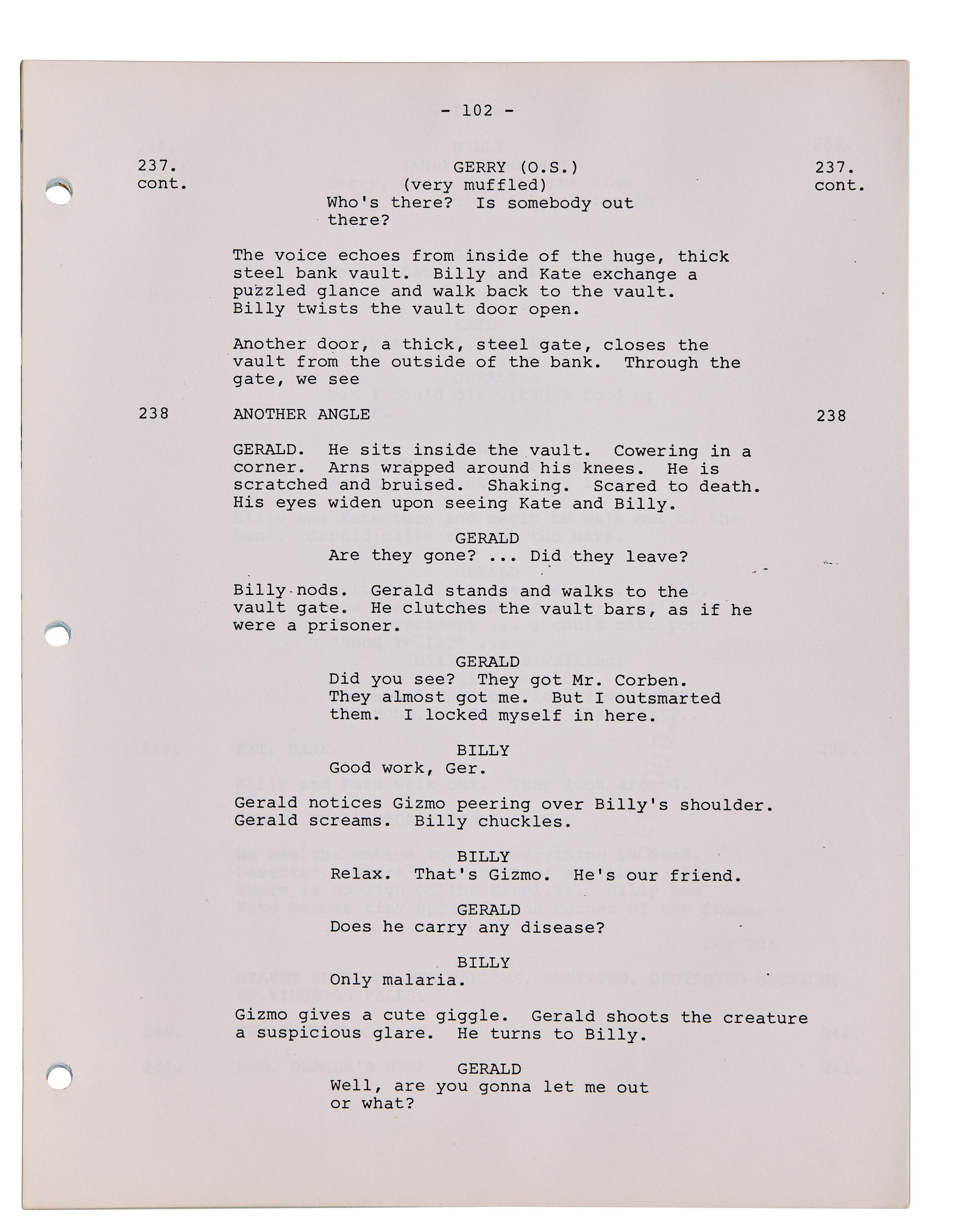 Gremlins | 1983 Production Script with "Rough Cut" Scenes - 6