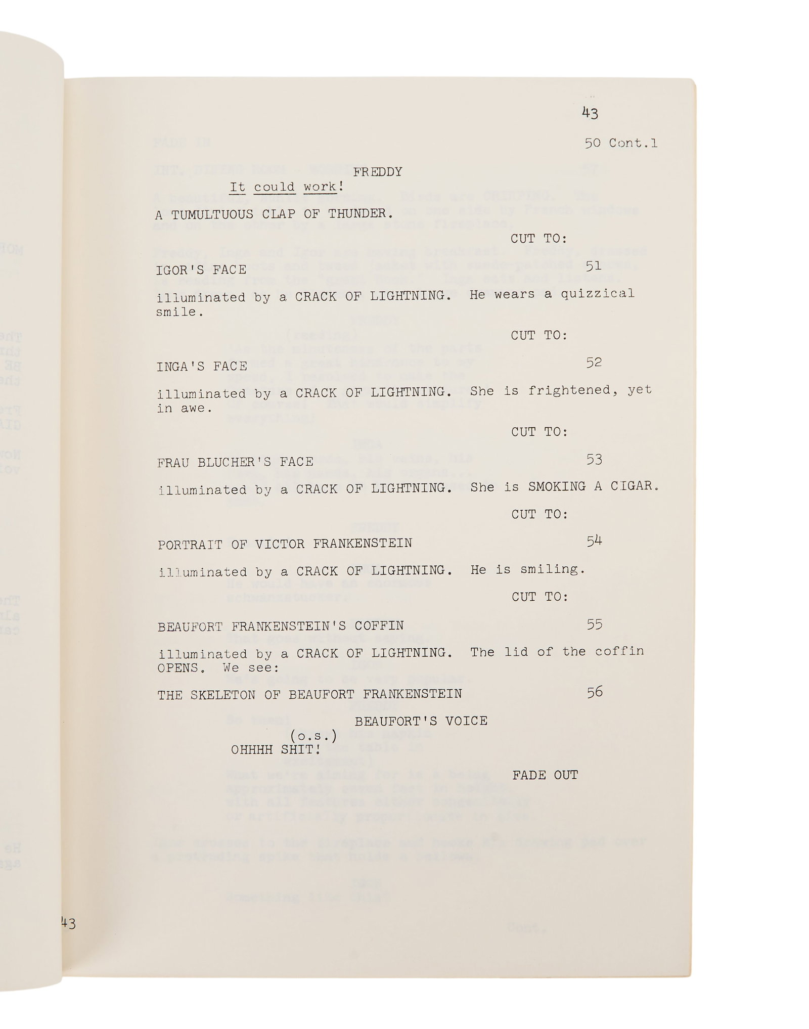 Young Frankenstein | 1974 Production Script  - 3