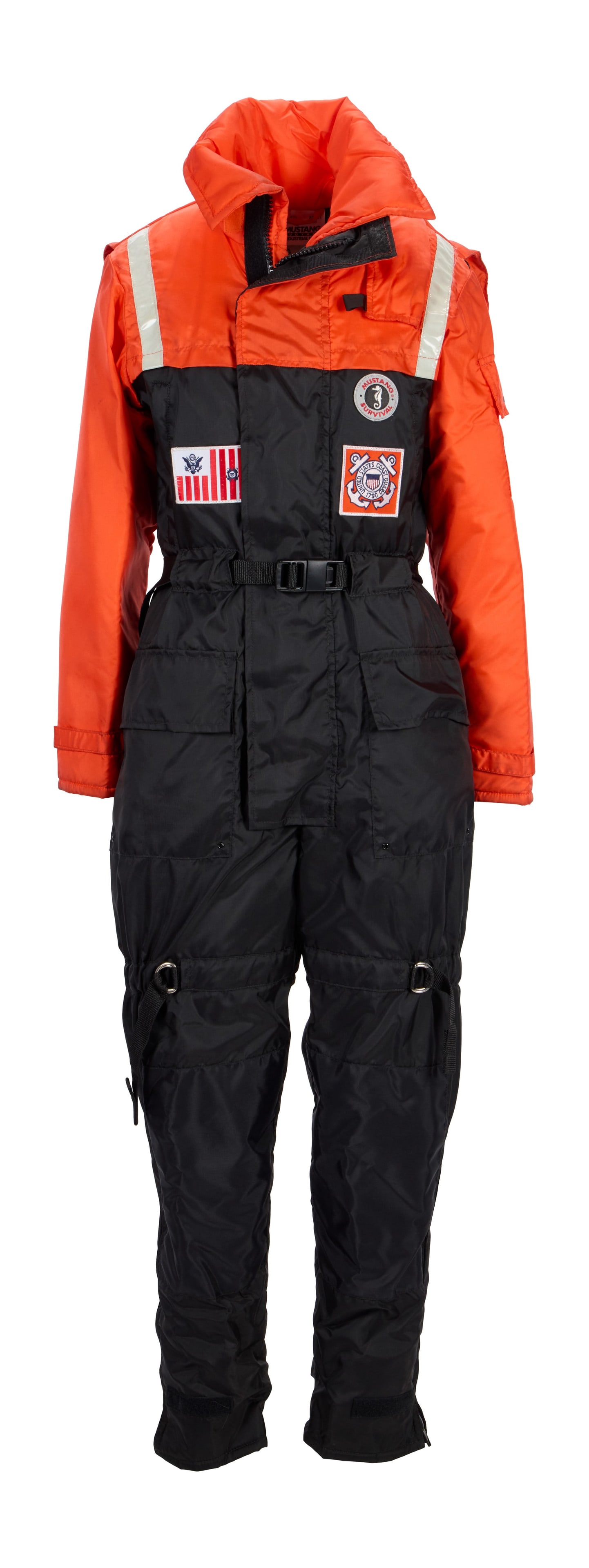 Daylight | Madelyn Thompson (Amy Brenneman) Heavy Jumpsuit: An orange and black heavy jumpsuit worn by Madelyn Thompson (Amy Brenneman) in Daylight (Universal Pictures, 1996) starring Sylvester Stallone and directed by Rob Cohen. The front features
