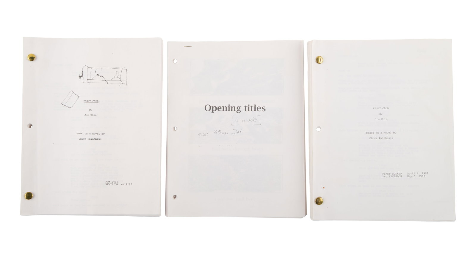 Fight Club | Production Scripts and VFX Storyboards (1 of 8)
