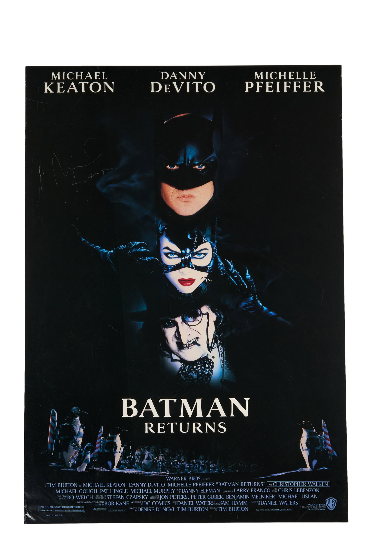Batman Returns | Micheal Keaton Signed Movie Poster (1 of 2)
