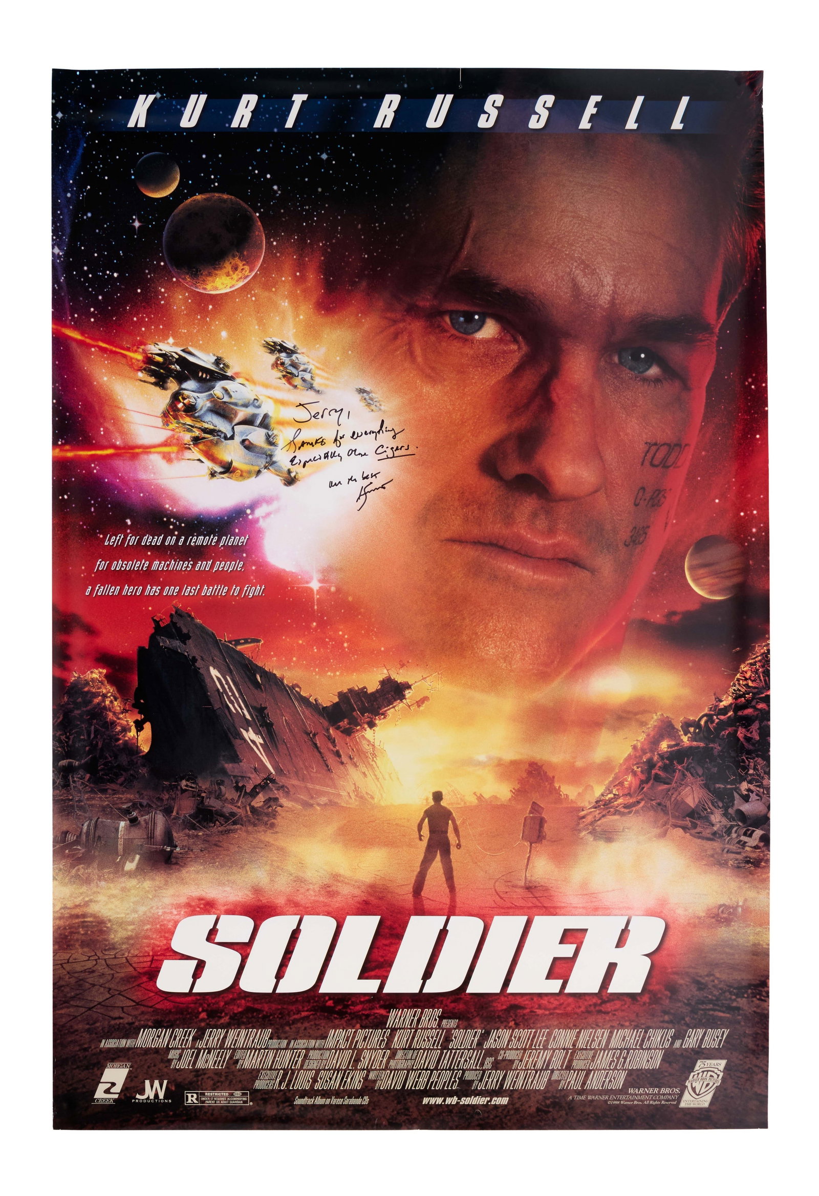 Soldier | Kurt Russell Signed Poster (1 of 3)