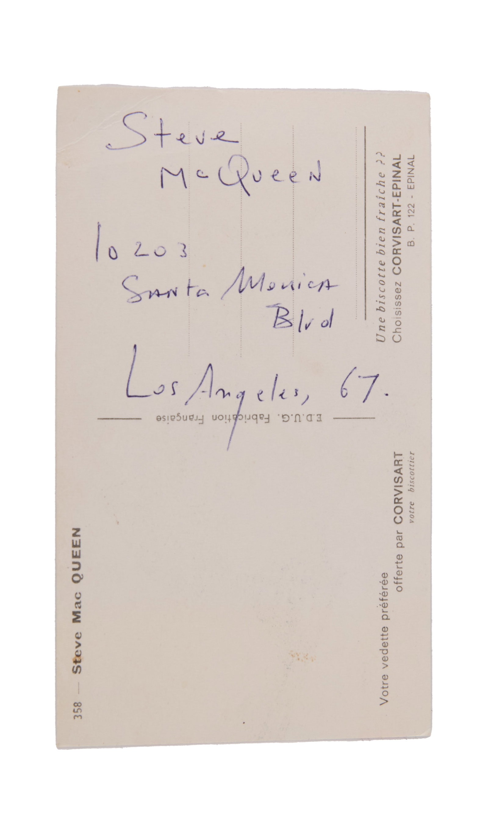 Steve McQueen | Signed Postcard - 2