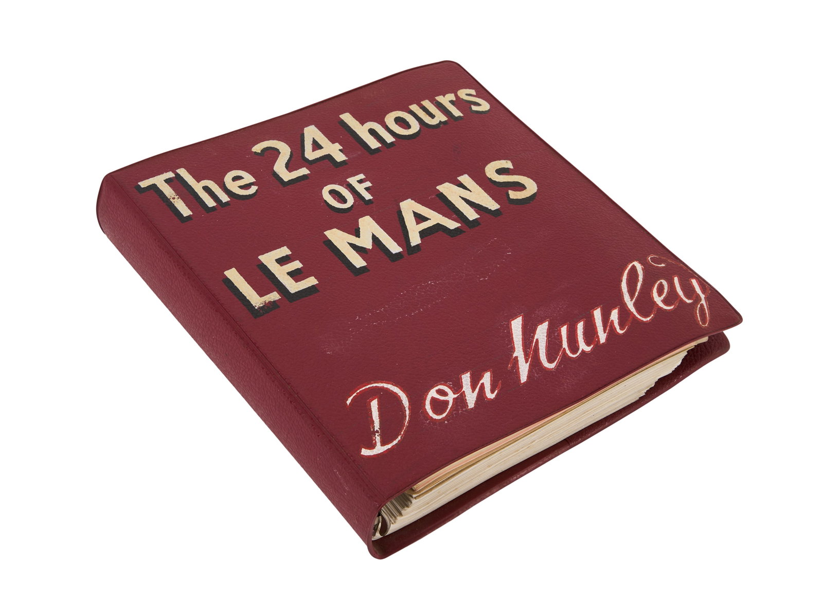 Steve McQueen | Rare Production Script for "Le Mans": A rare production script for the Steve McQueen racing film Le Mans (National General Pictures, 1971). This specific script was the production-used copy of the film's Property Master, Don Nunley.