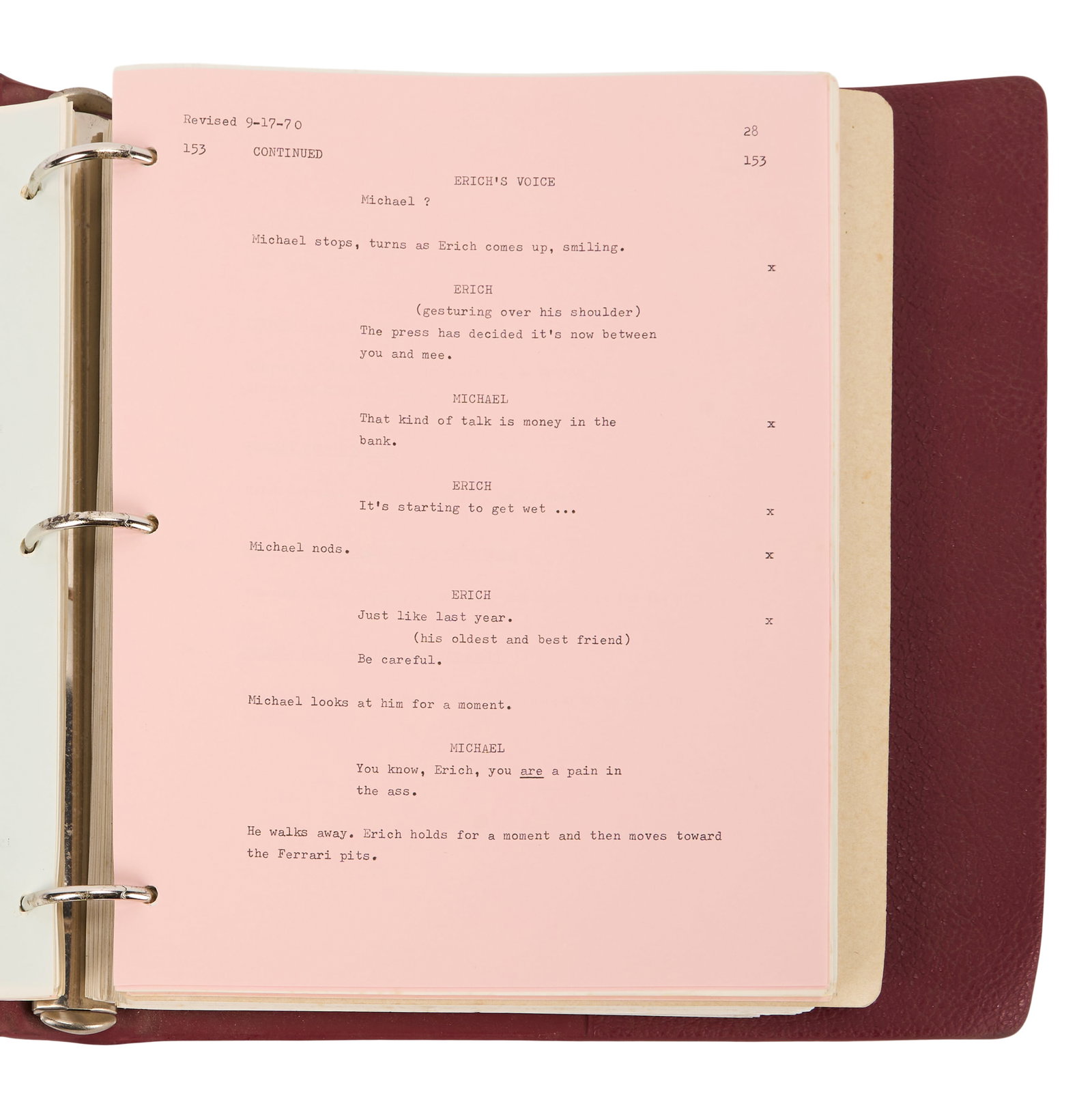 Steve McQueen | Rare Production Script for "Le Mans" - 7