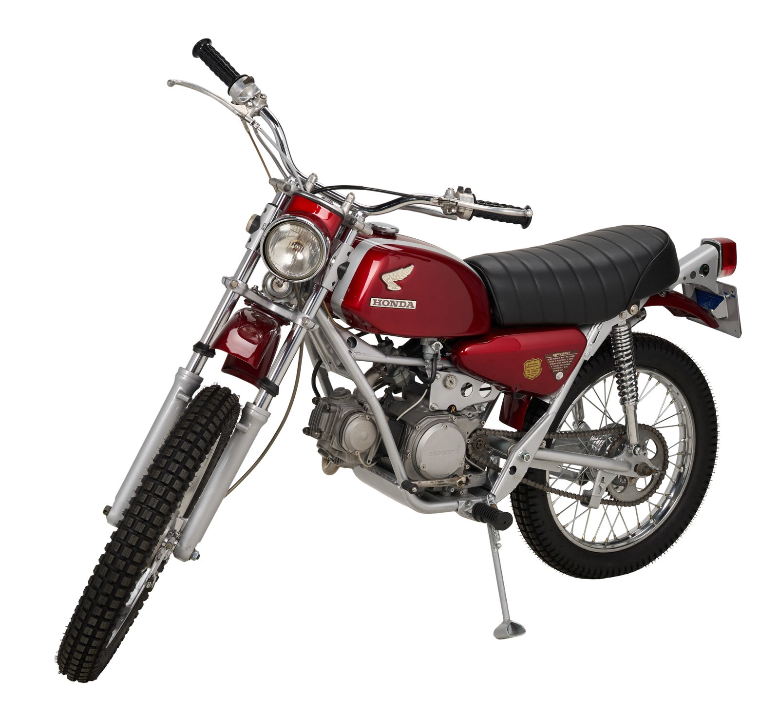 Steve McQueen | 1969 Honda SL90 Motorcycle: An original 1969 Honda SL90 motorcycle, originally owned by Steve McQueen. Frame No. SL90-115016 Engine No. SL90-115117 Accompanied by a copy of the invoice for the motorcycle to Steve McQueen at