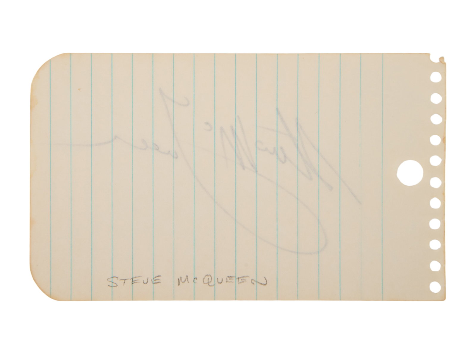 Steve McQueen | Signed Cut Sheet - 2