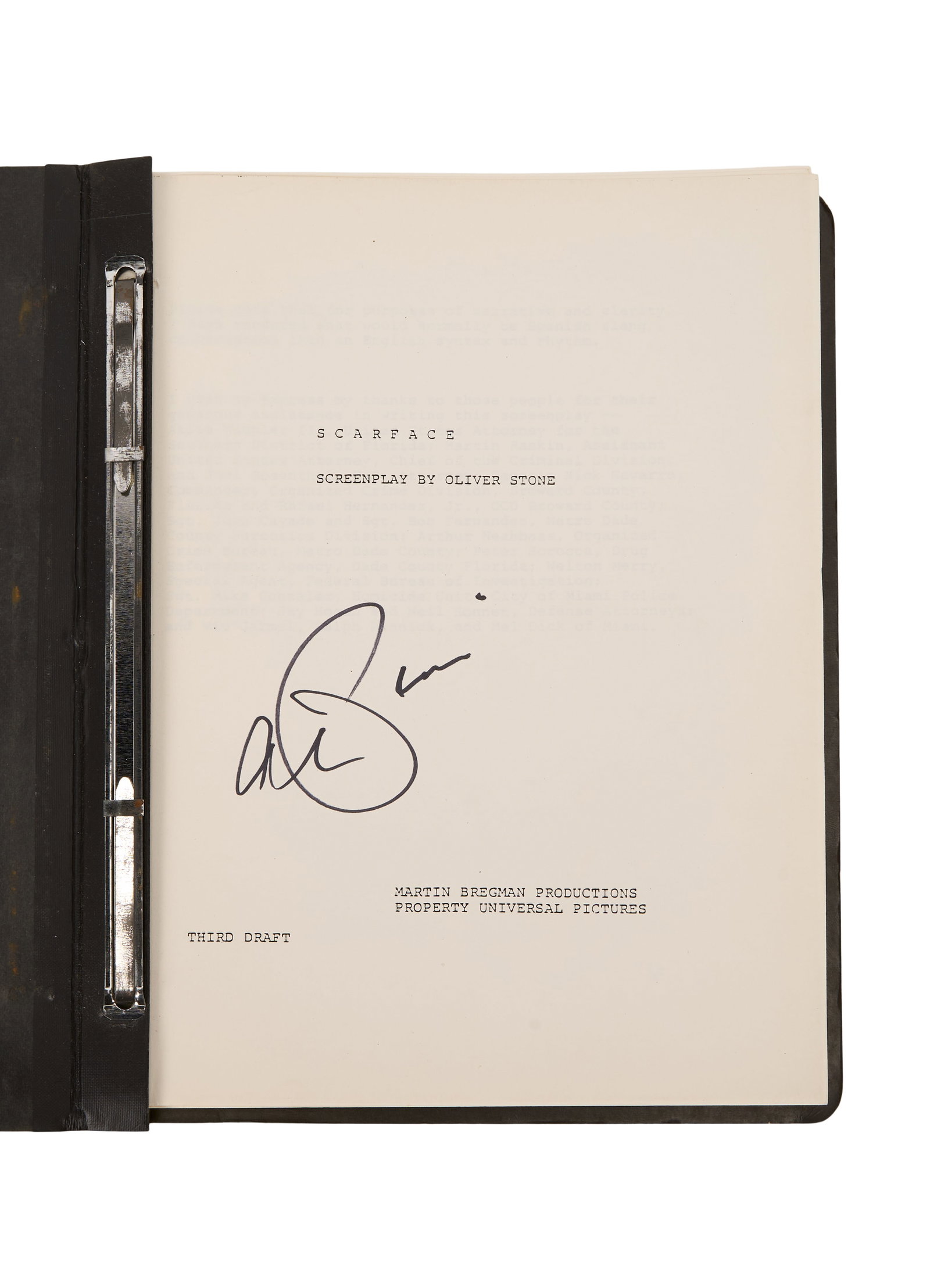 Al Pacino | Signed "Scarface" Screenplay (1 of 6)
