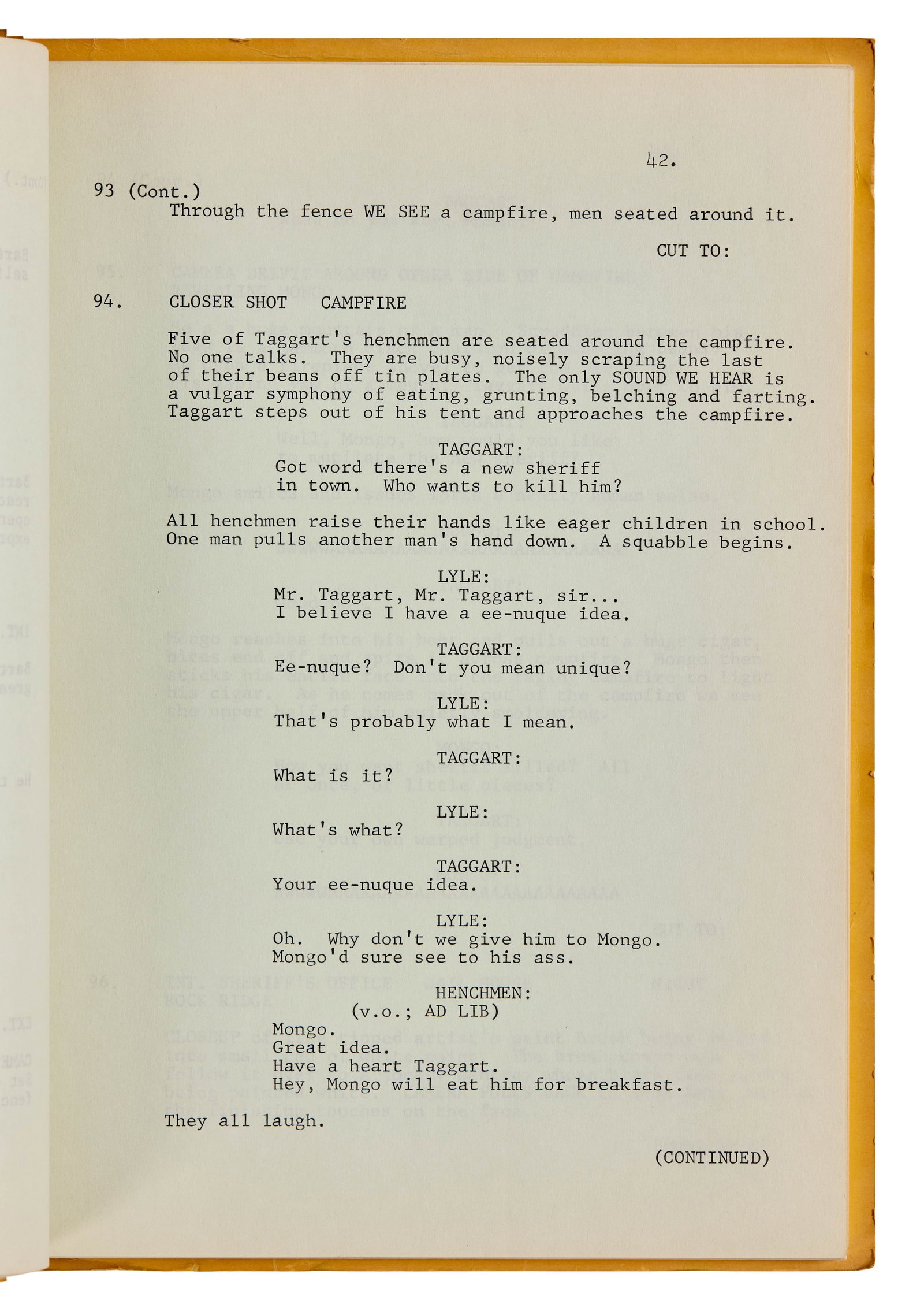 Blazing Saddles | 1973 Production Script - 3