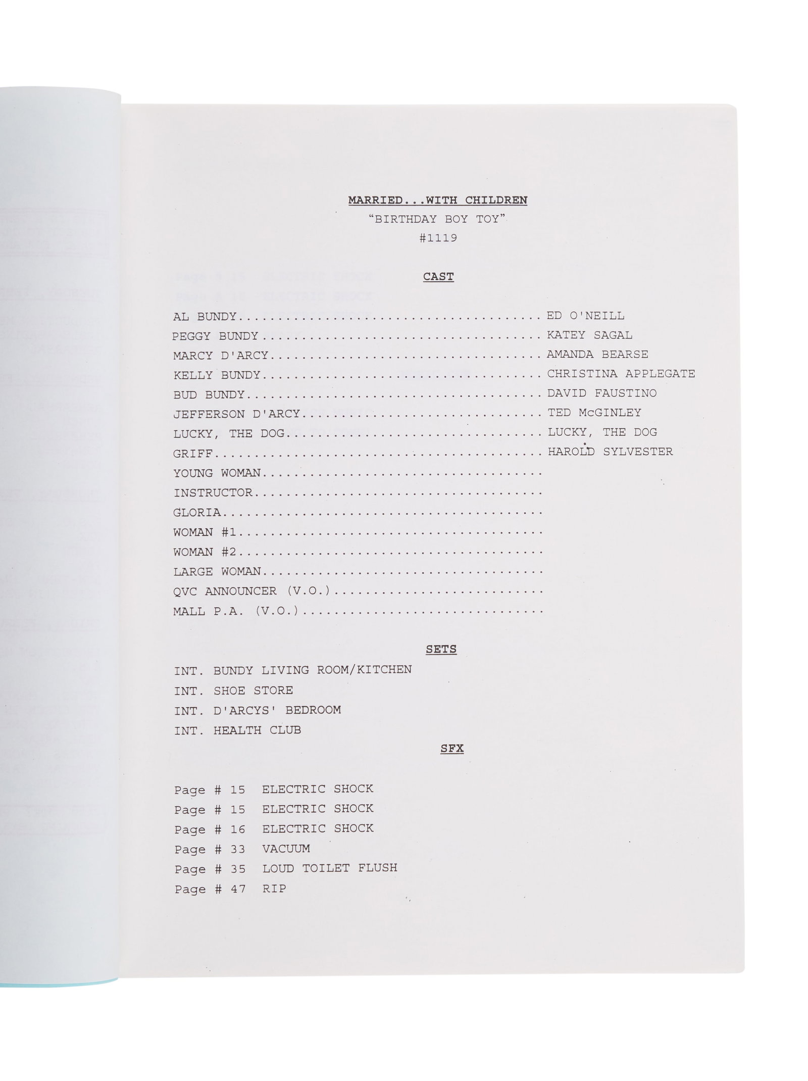 Married... with Children | Cast-Signed Script - 3