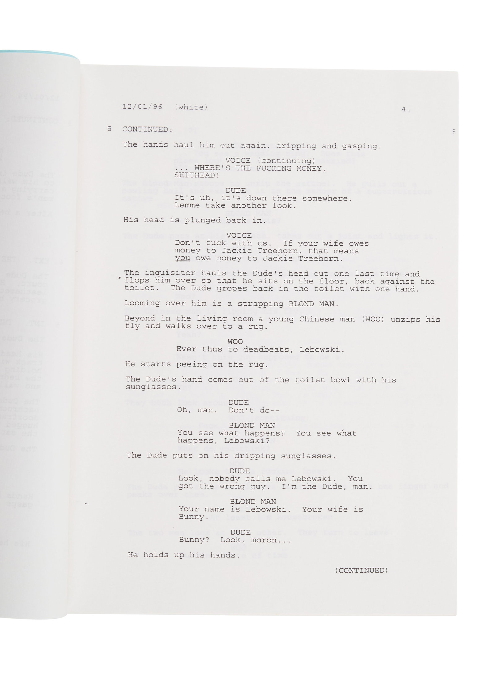 The Big Lebowski | Production Script - 4