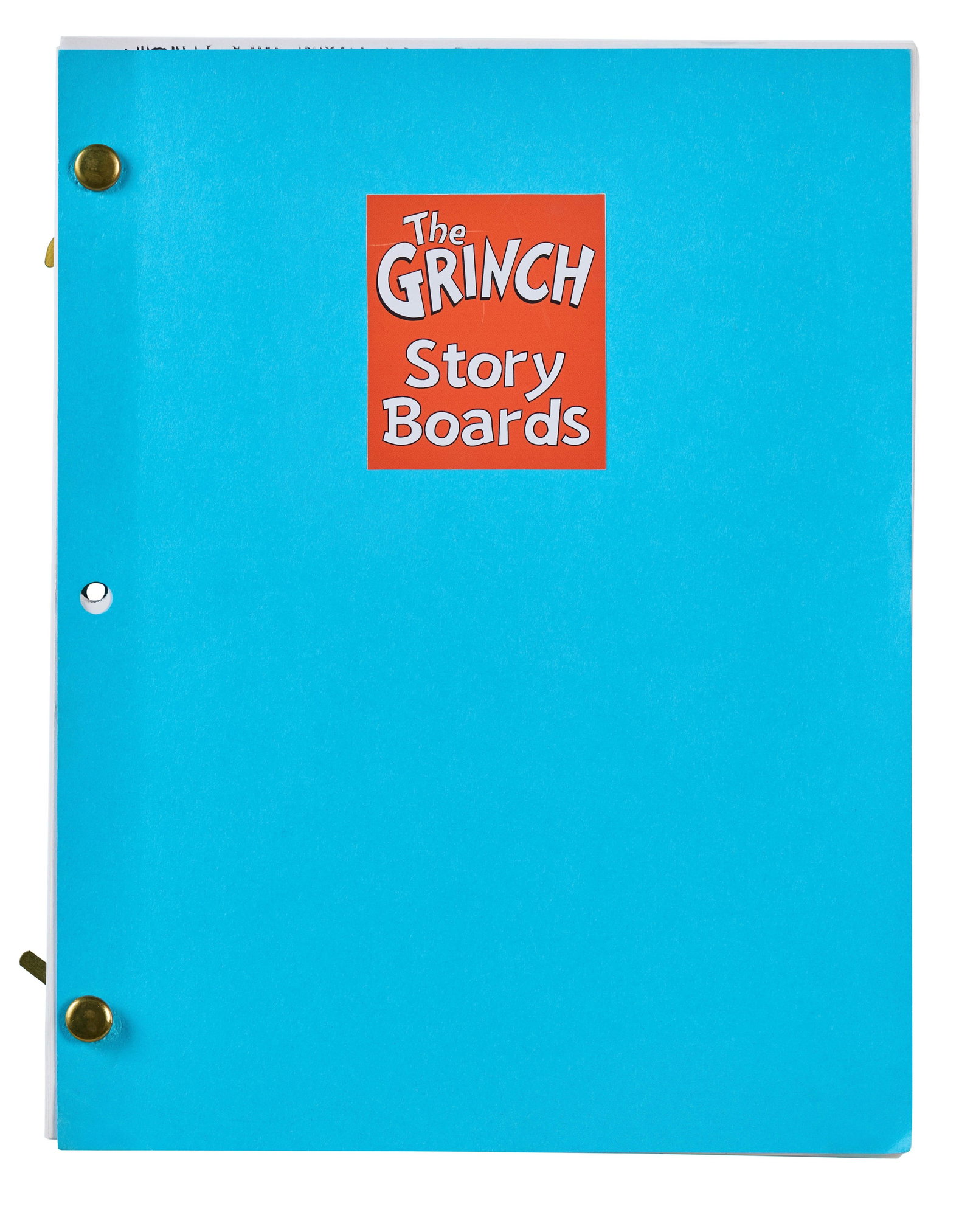 How the Grinch Stole Christmas | Production Script and Storyboards: A first draft script for How the Grinch Stole Christmas (Universal Pictures, 2000) together with a set of storyboards for the film. The script, approximately 120 pages, is a first draft dated May 15,