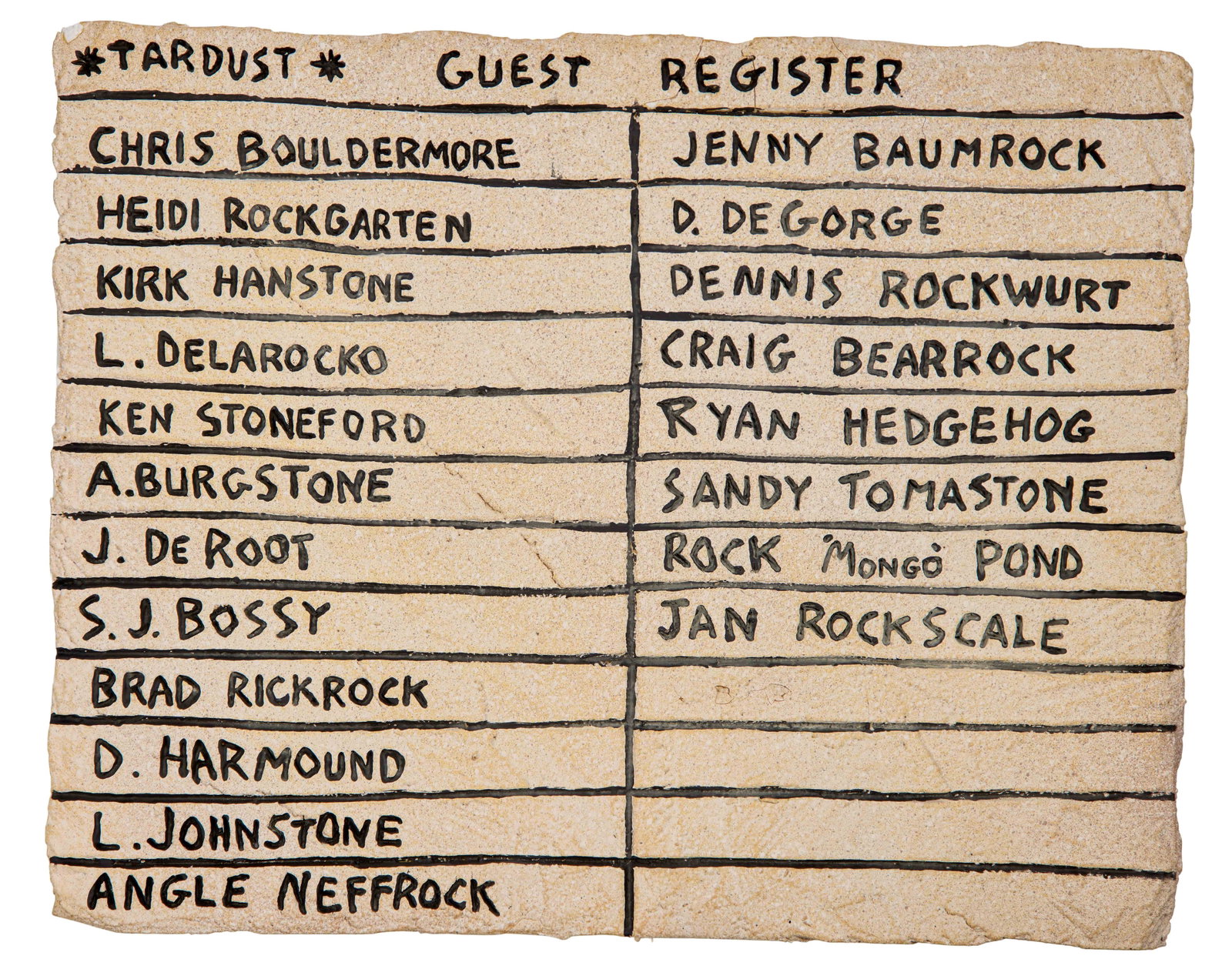 The Flintstones in Viva Rock Vegas | Artwork from Betty's Apartment, Tardust Hotel Registry, and (1 of 9)