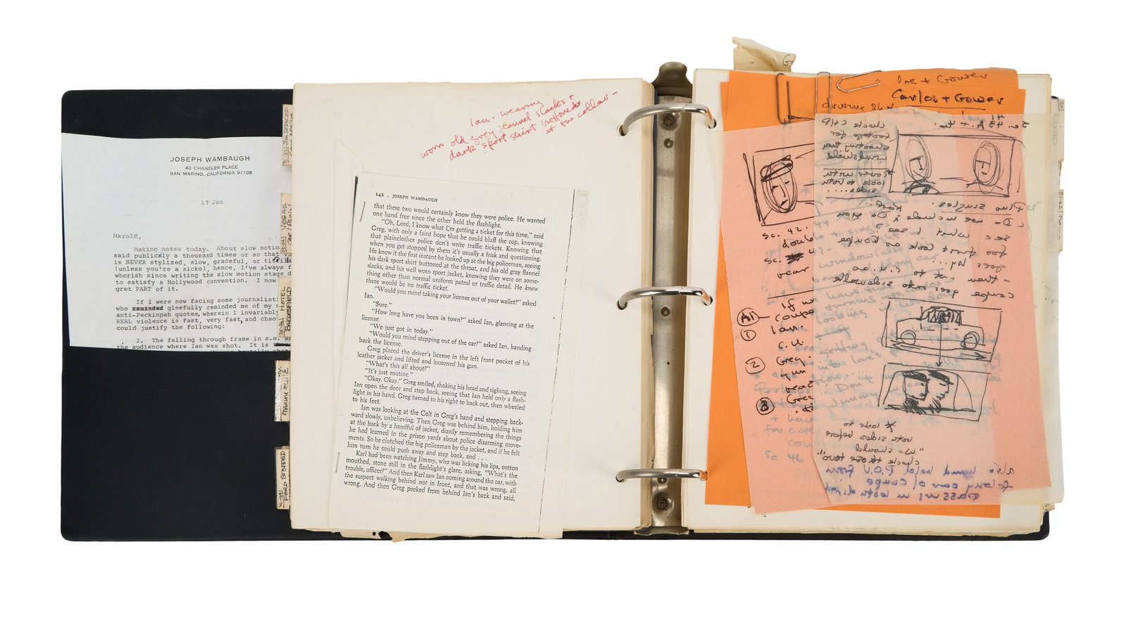 The Onion Field | Director's Annotated Production Script with Original Storyboards Binder and Crew (1 of 20)