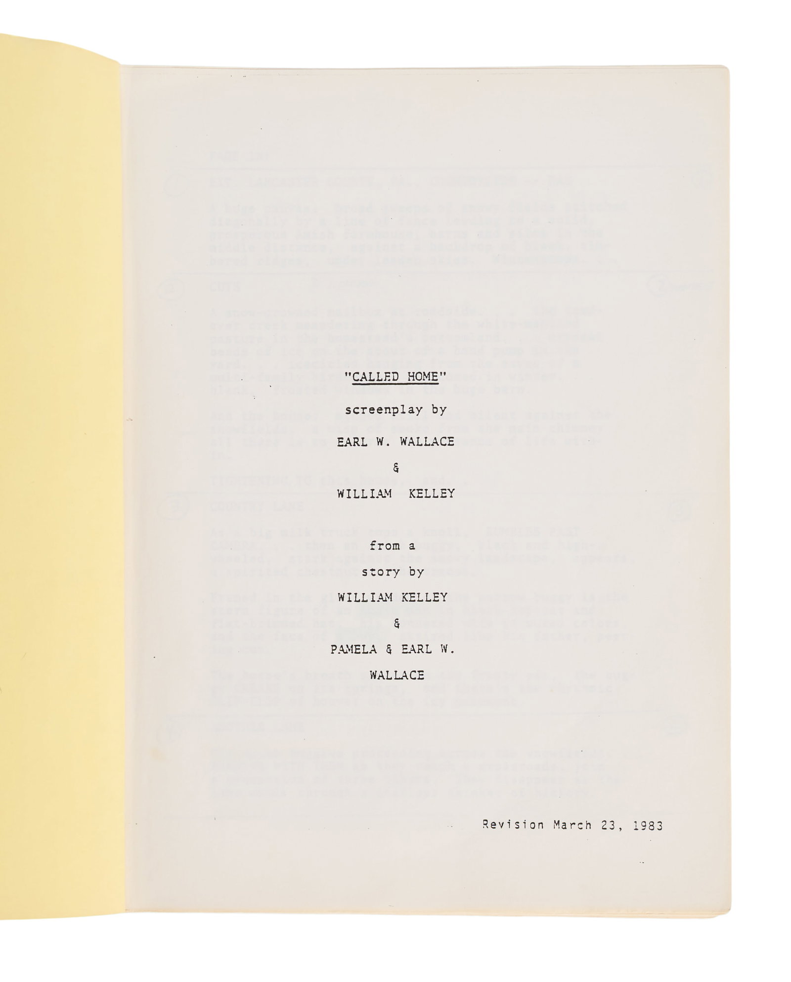 Witness | Production Script and Documents - 4