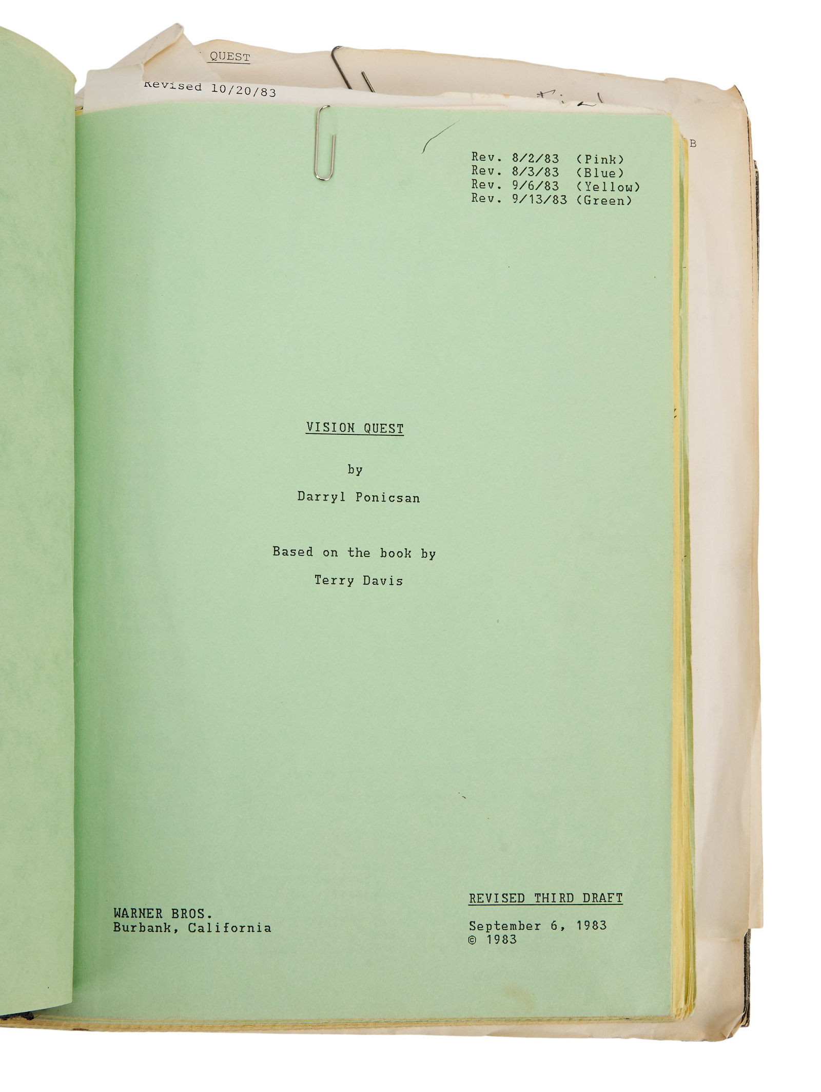 Vision Quest | Director's Annotated Production Script - 4