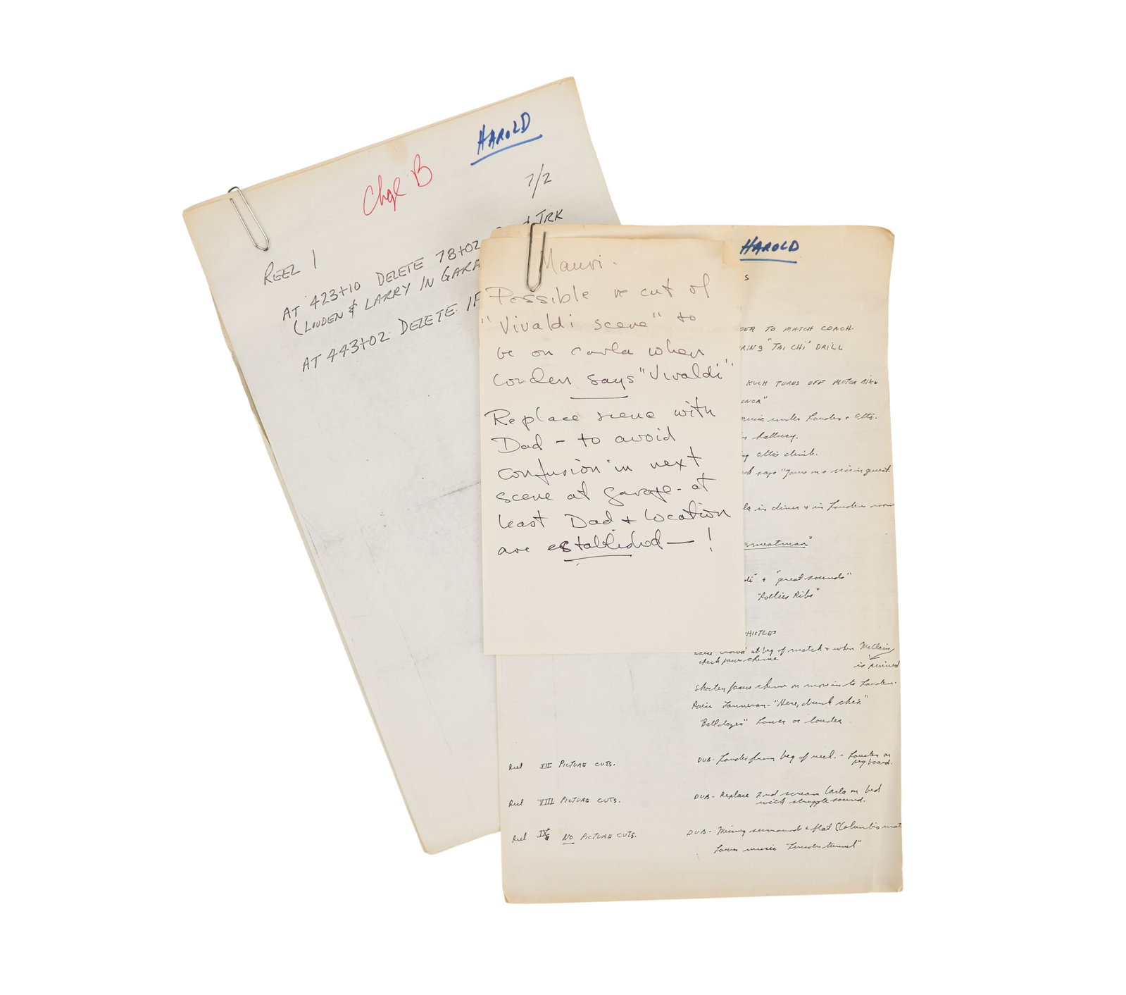 Vision Quest | Director's Annotated Production Script - 8