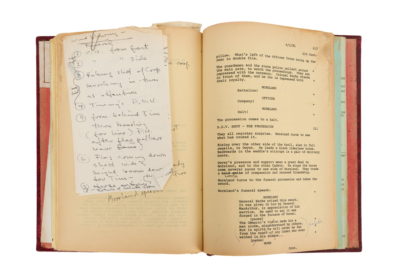 Taps | Director's Annotated Production Script with Storyboards Binder (1 of 10)