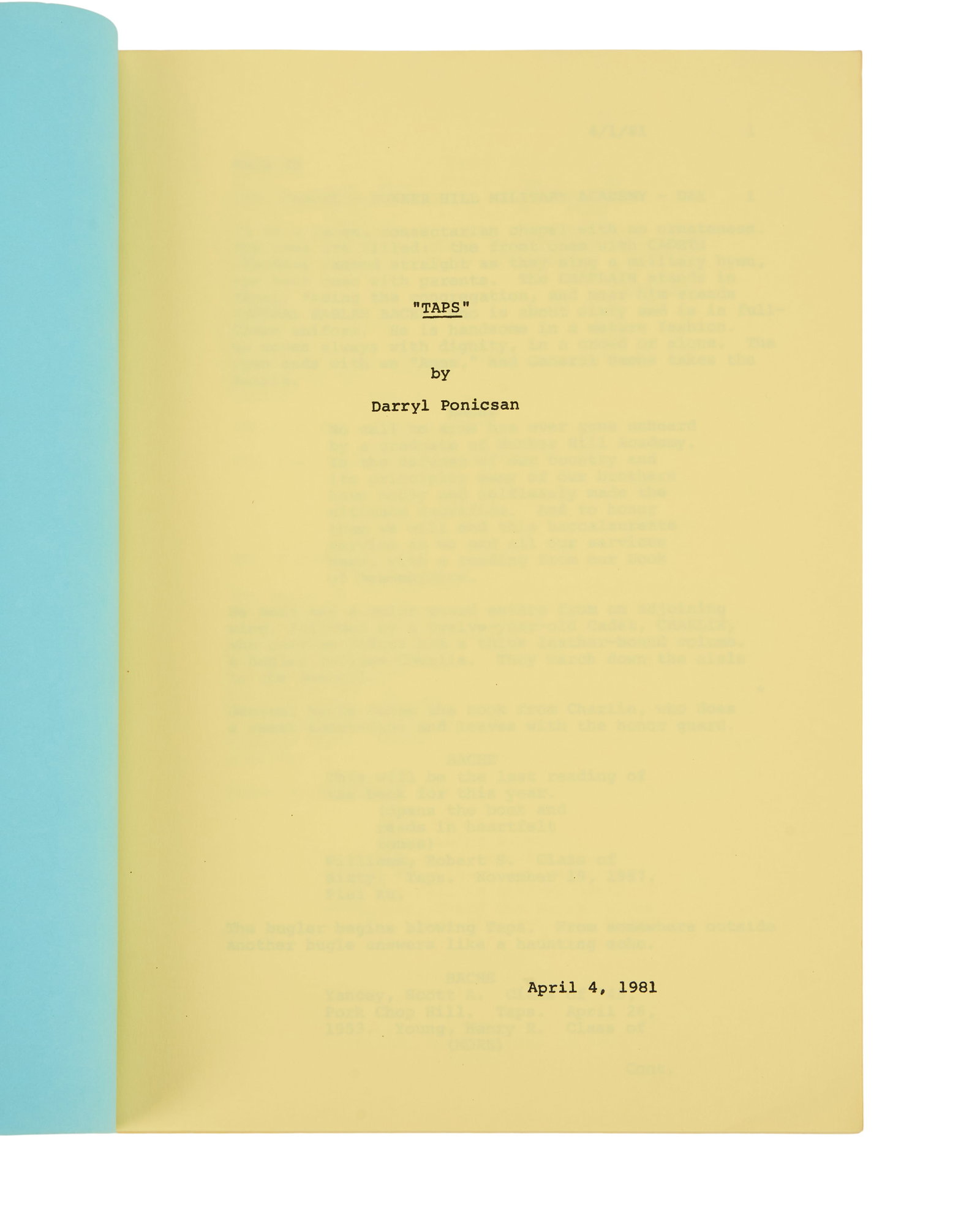 Taps | Production Script with Crew Shirts - 4
