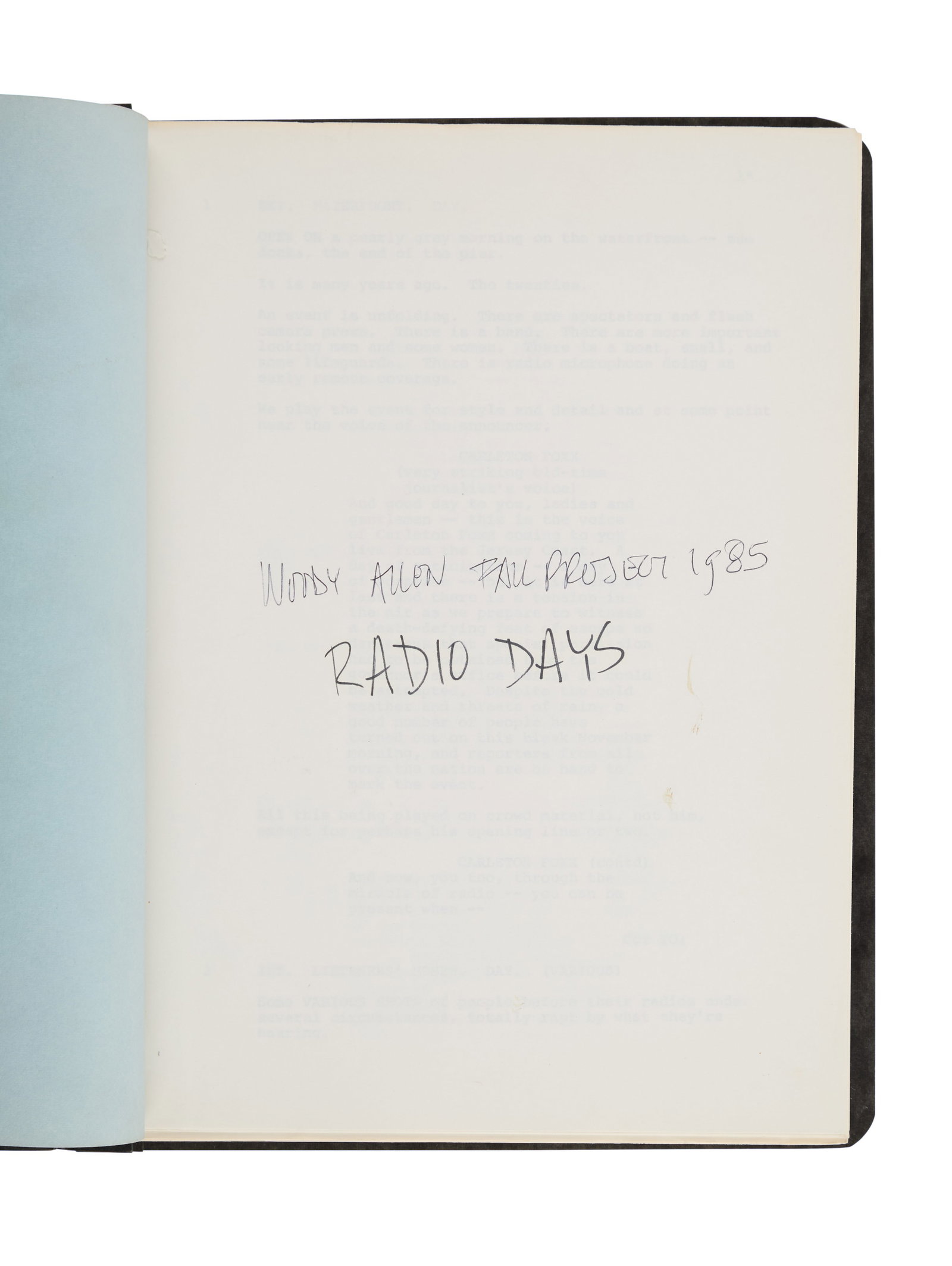 Radio Days | Production Script - 2
