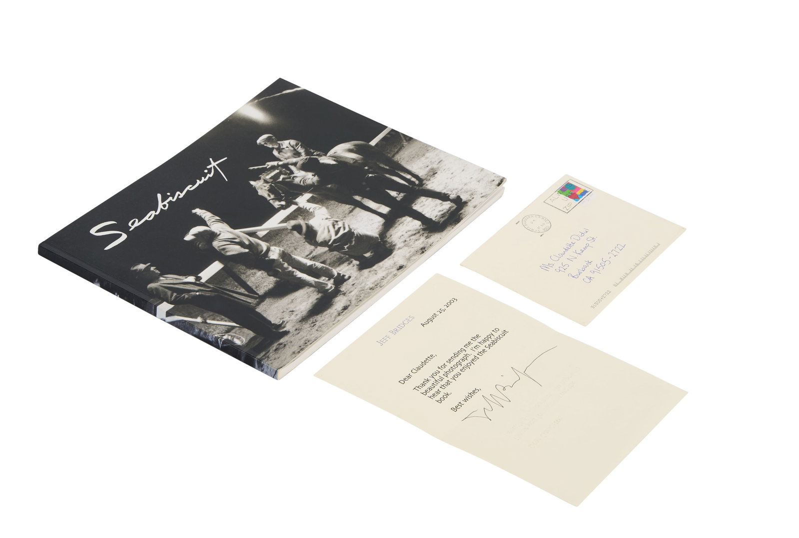 Seabiscuit | Jeff Bridges Signed Book and Letter (1 of 5)