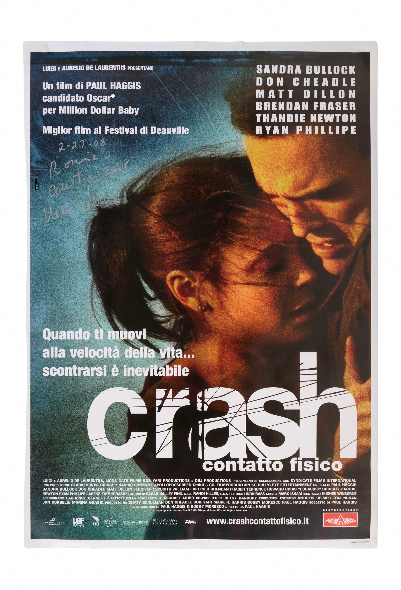 Crash (2004) | Matt Dillion Signed Poster (1 of 3)
