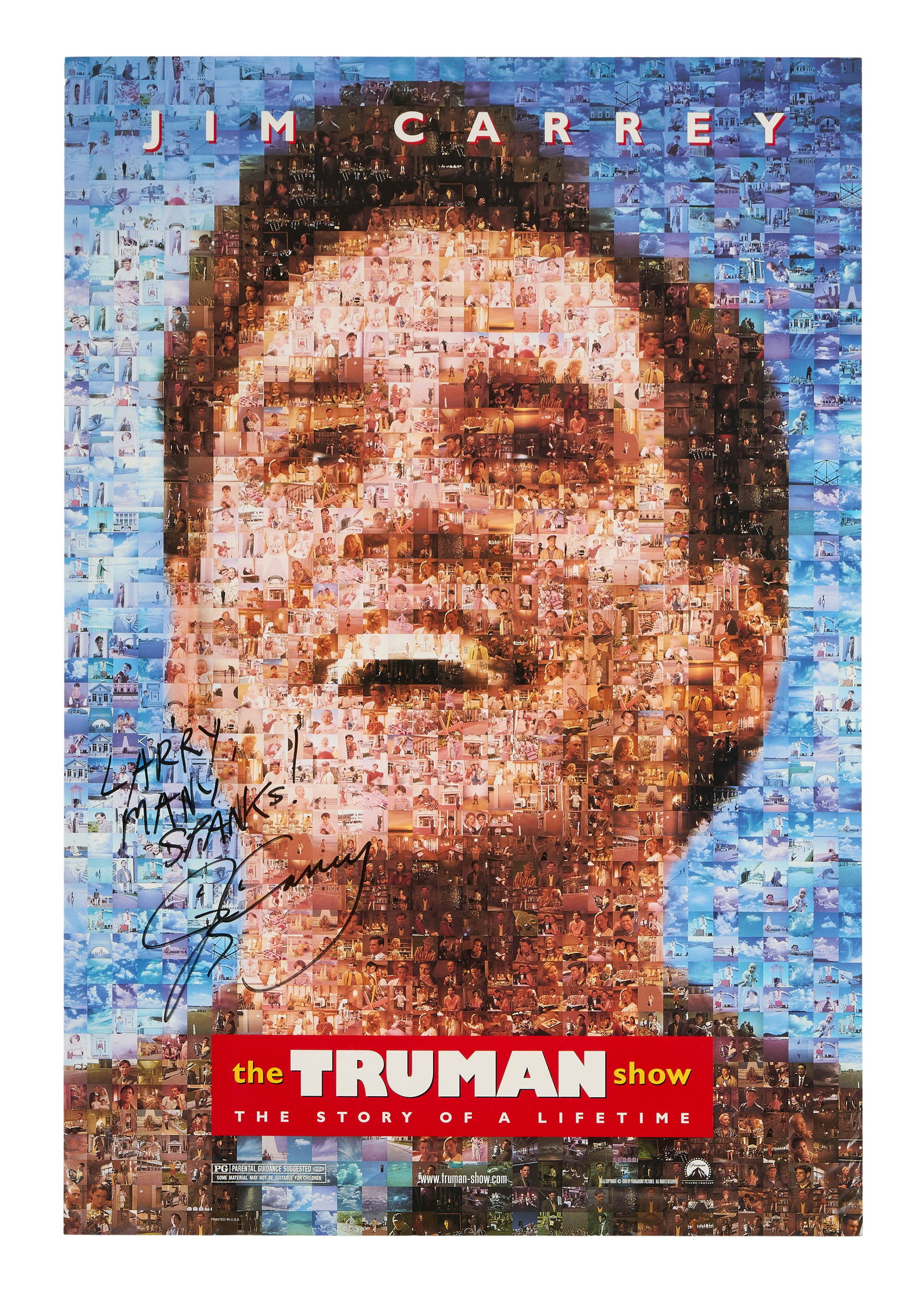 The Truman Show | Jim Carrey Signed Movie Poster (1 of 3)