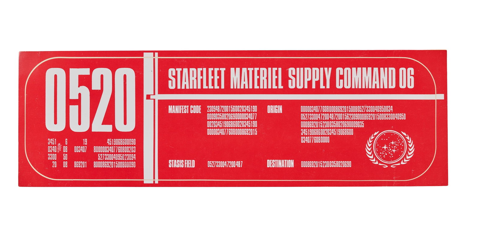 Star Trek: The Next Generation | Two Large Cargo Container Decals - 2