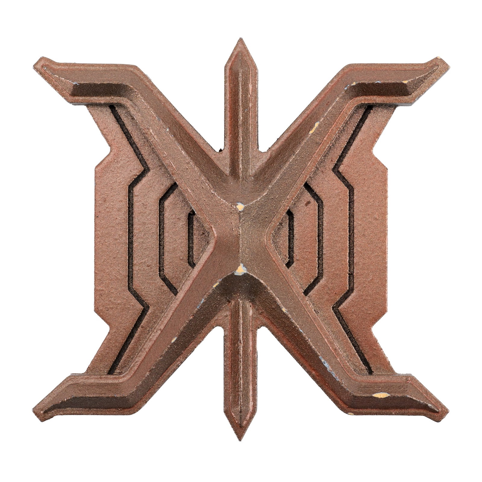 Star Trek: Nemesis | Reman Insignia for Shinzon?s Throne: A Reman insignia that was part of Shinzon's Throne set from the production of Star Trek: Nemesis (Paramount Pictures, 2002). Constructed out of wood composite and painted with bronze-tone paint.