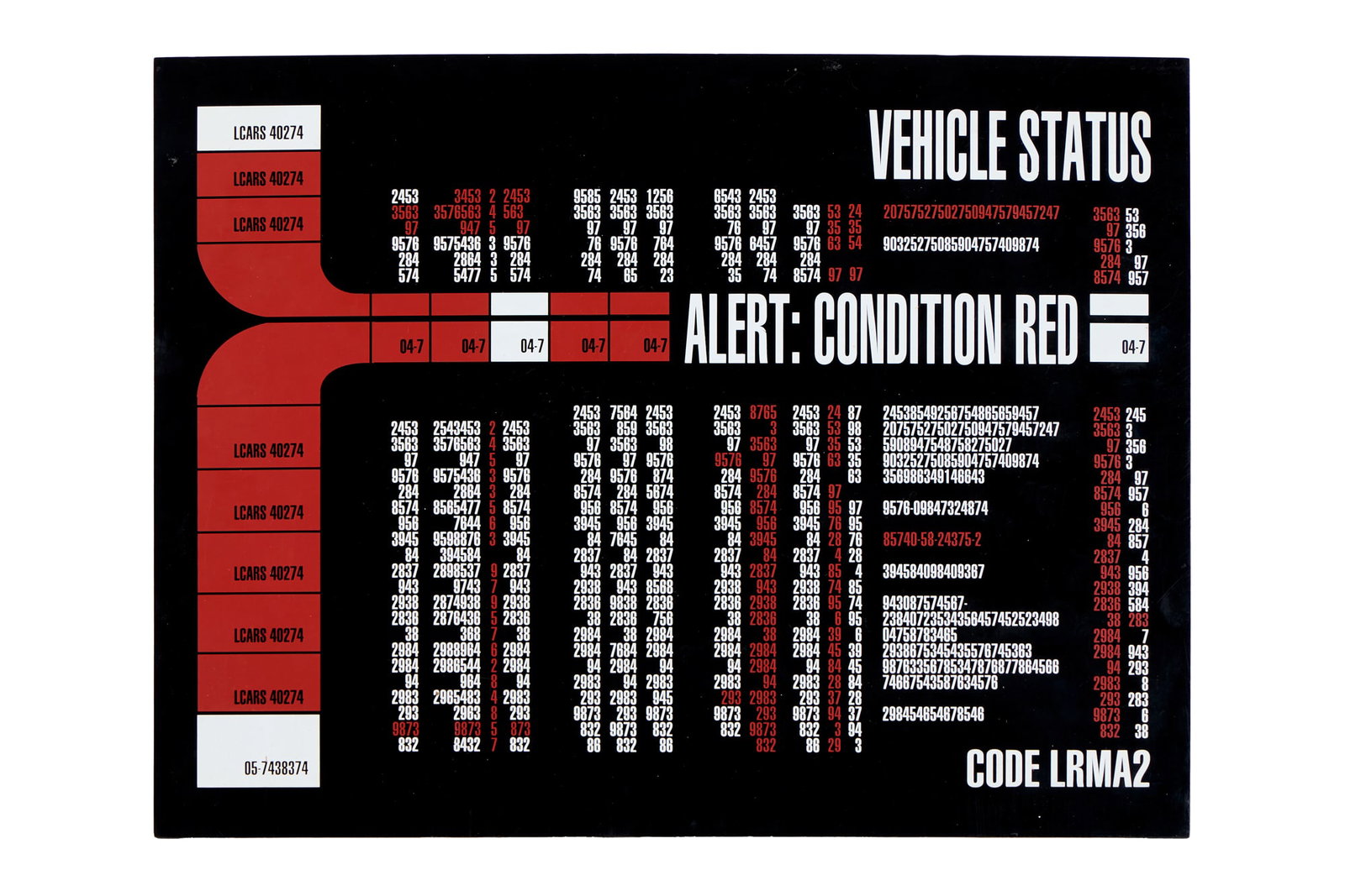 Star Trek: Deep Space Nine | USS Defiant Red Alert LCARS Panel (1 of 2)