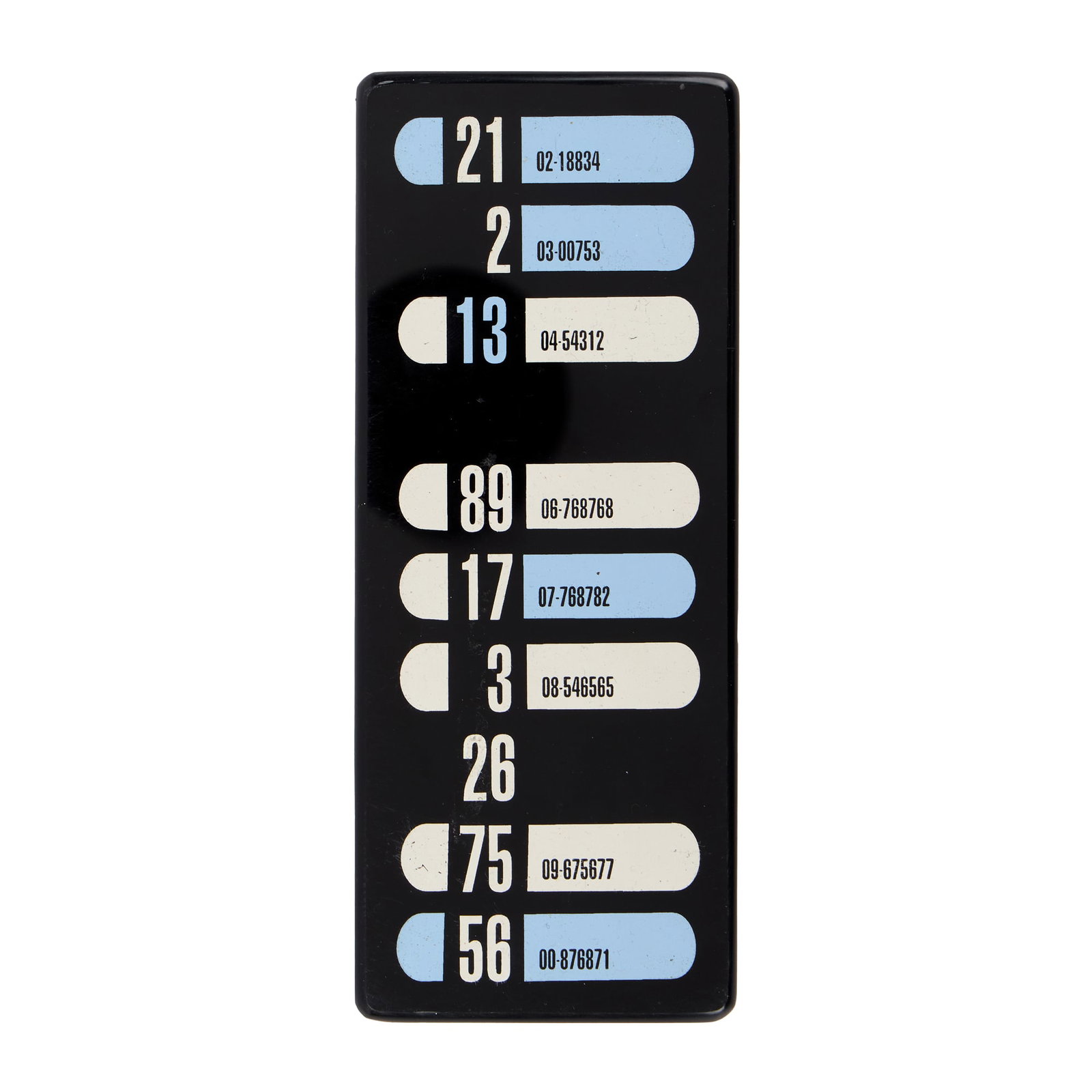 Star Trek: Voyager | Door Chime Panel: An original Starfleet door chime panel prop from the production of Star Trek: Voyager (UPN, 1995-2001). The door chime is composed of black, opaque acrylic and features light blue and off-white