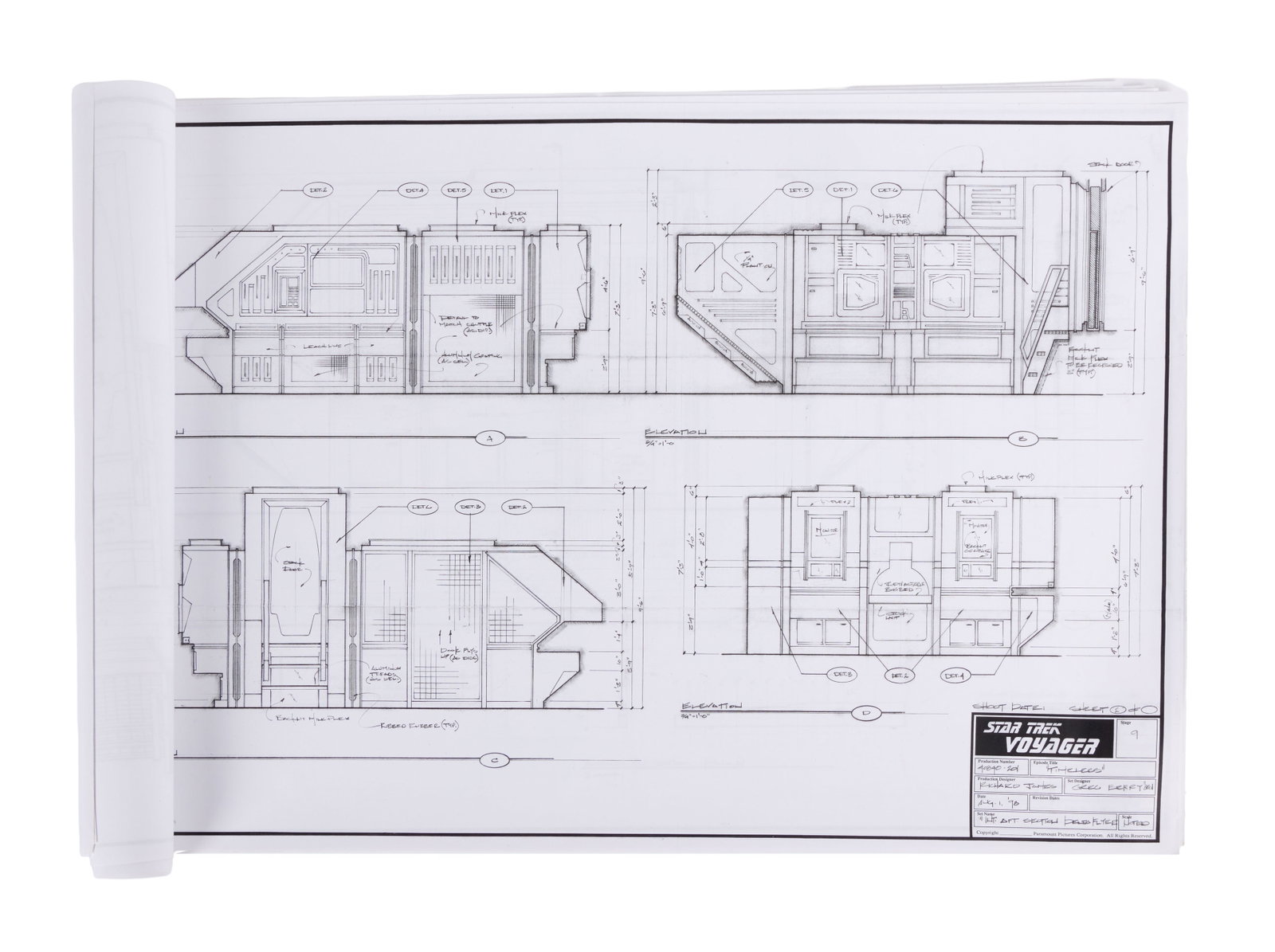Star Trek: Voyager | Delta Flyer and Other Production Blueprints (1 of 3)