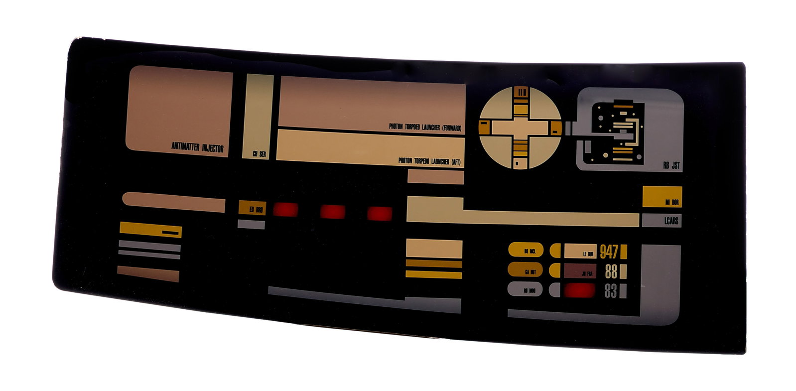 Star Trek: Picard | Enterprise-D Tactical LCARS Panels (2): The left and right LCARS panels from the Tactical Station on the bridge of the restored USS Enterprise-D from the production of the television series Star Trek: Picard (Paramount Plus,