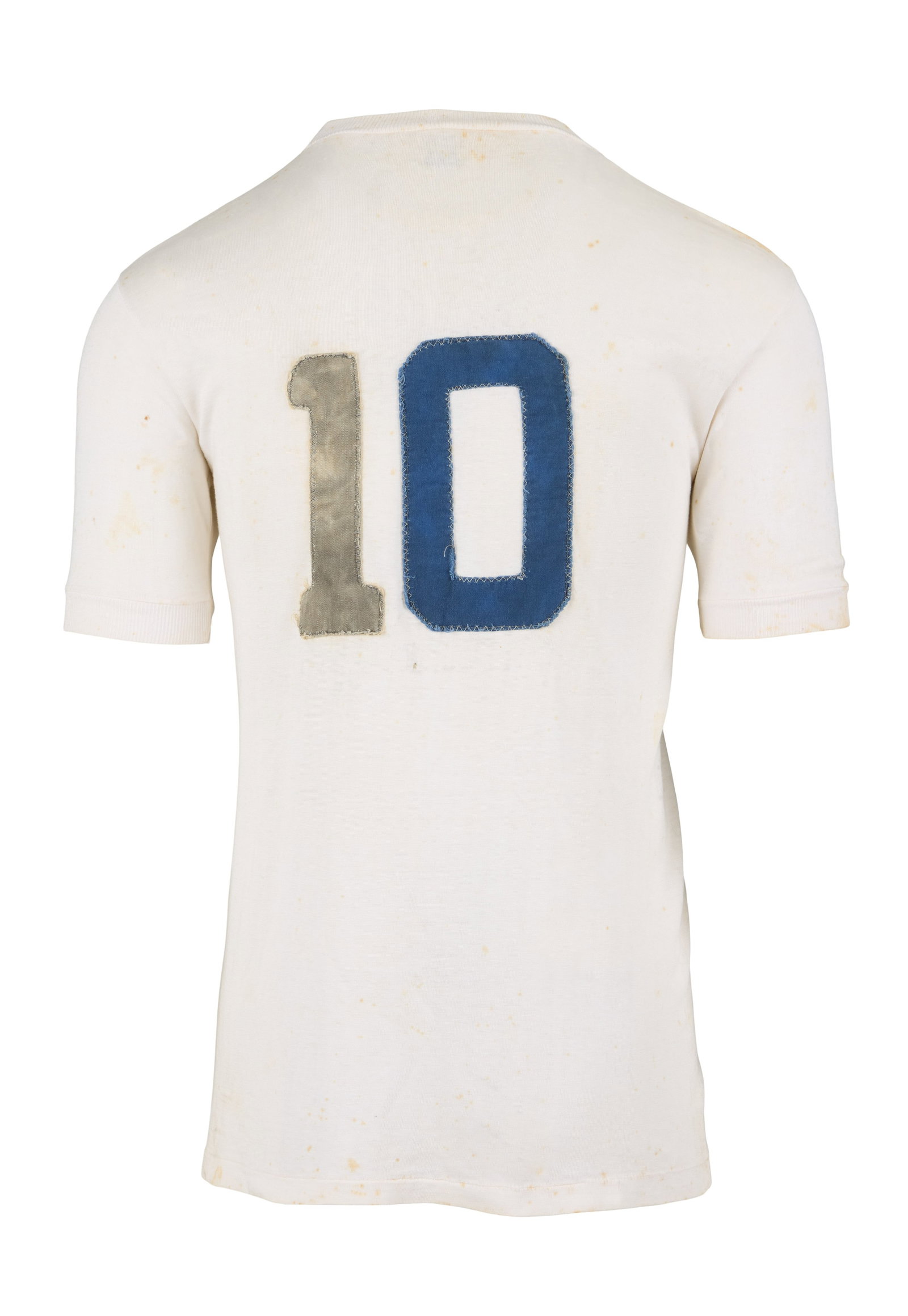 Pele | Match-Worn 1971 Santos FC Jersey (MEARS): An Athleta brand Santos #10 jersey (size 10), match-worn by Pele during the 1971 season. Accompanied by a Certificate of Authenticity from MEARS and a Letter of Provenance from former Brazilian